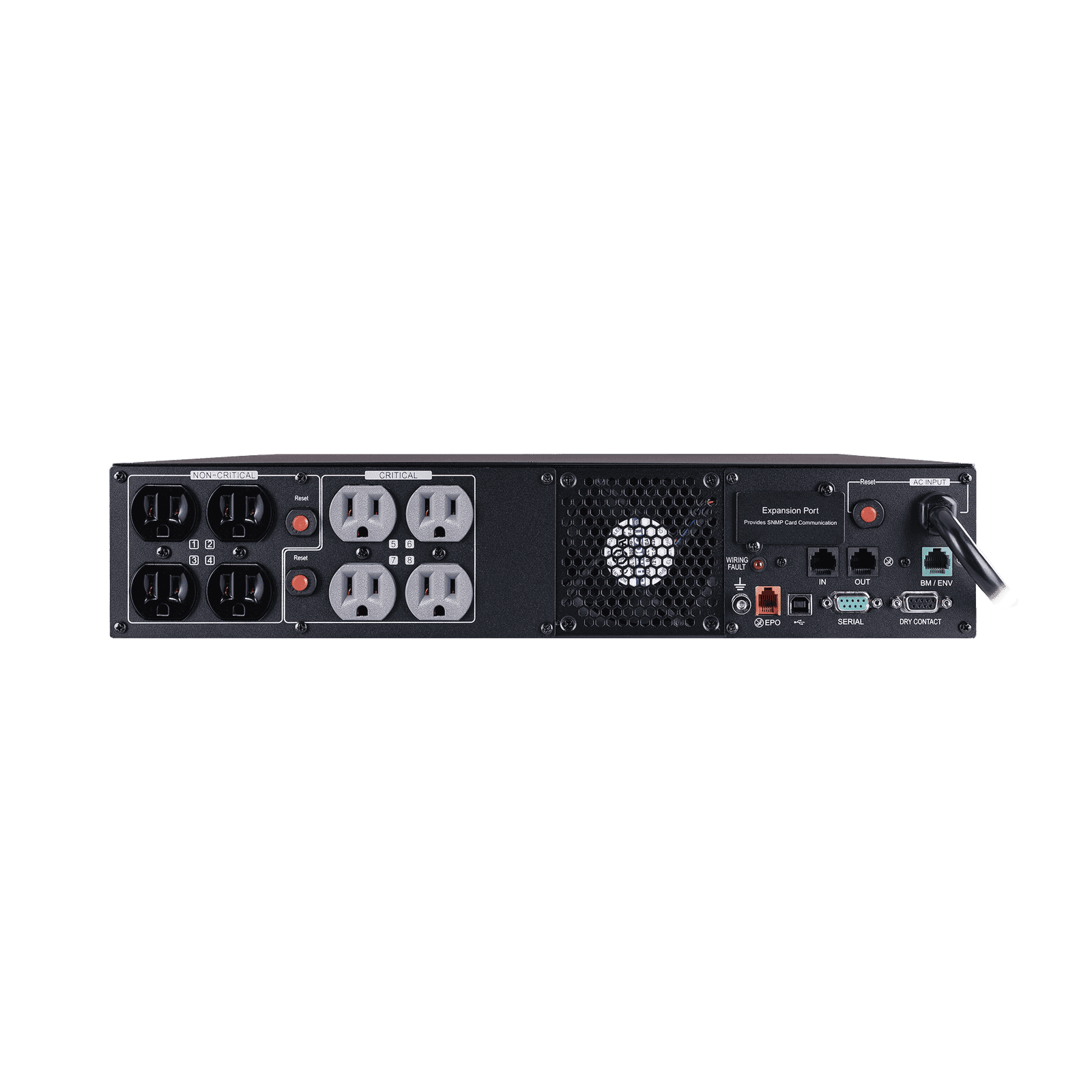 UPS de 1000 VA /1000 W, Topología Línea Interactiva, Entrada 120 Vca NEMA 5-15P, Onda Senoidal Pura, Torre o Rack 2 UR, Con 8 Tomas NEMA 5-15R PR1000RT2U - CyberPower