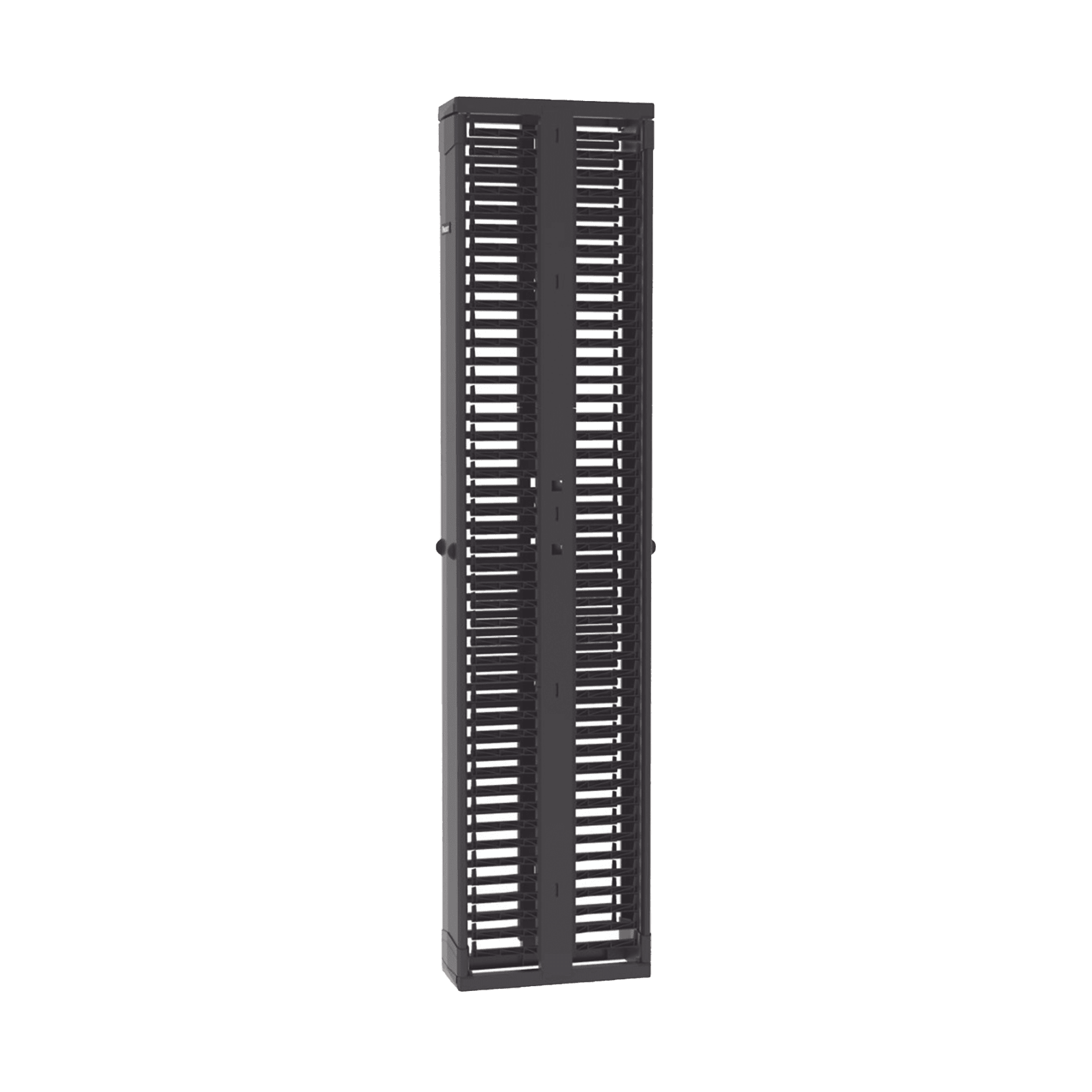Organizador Vertical PatchRunner™, Doble (Frontal y Posterior), Para Rack Abierto de 45 Unidades, 8in de Ancho, Color Negro PR2VD08 - PANDUIT