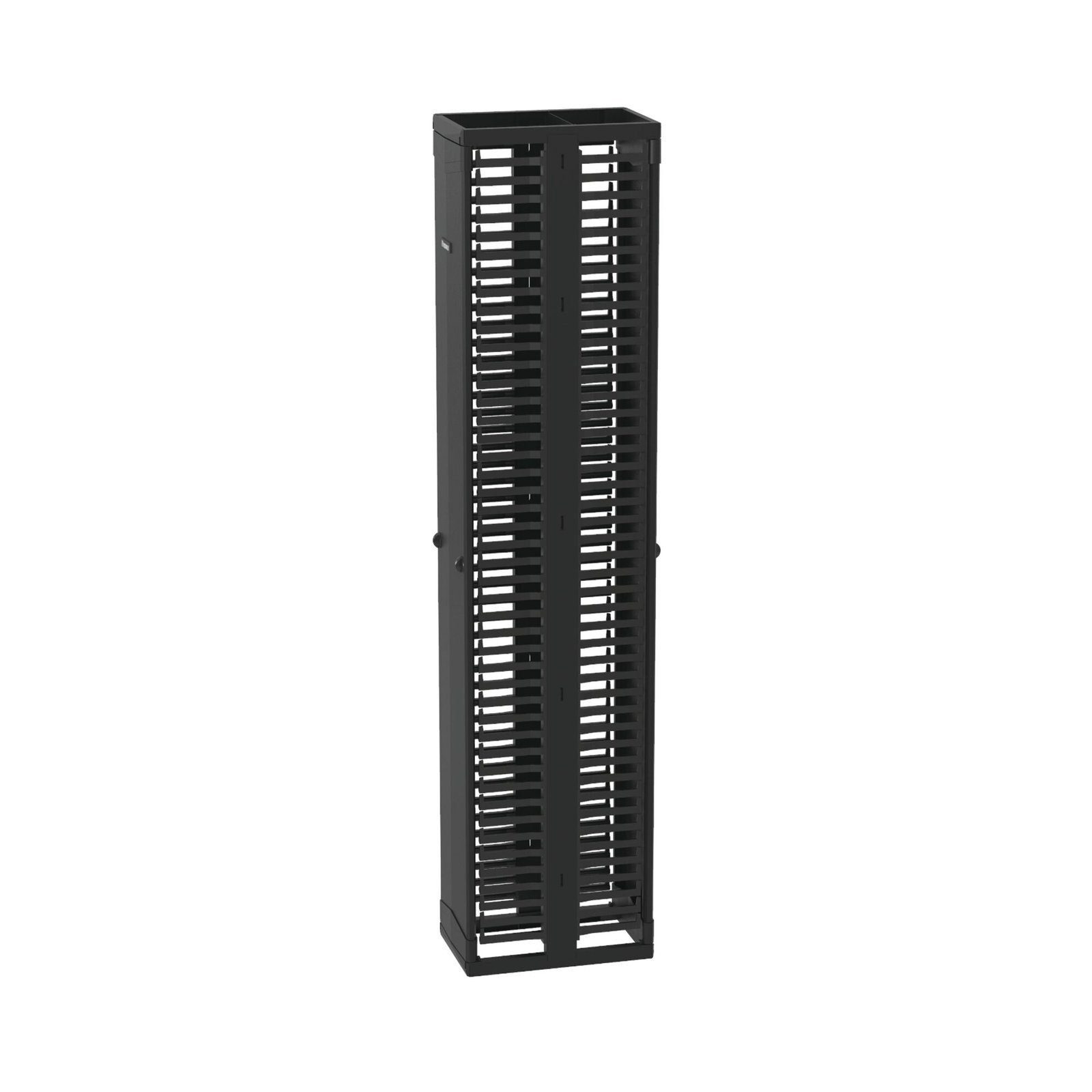 Organizador Vertical PatchRunner™, Doble (Frontal y Posterior), Para Rack Abierto de 45 Unidades, 12in de Ancho, Color Negro PR2VD12 - PANDUIT