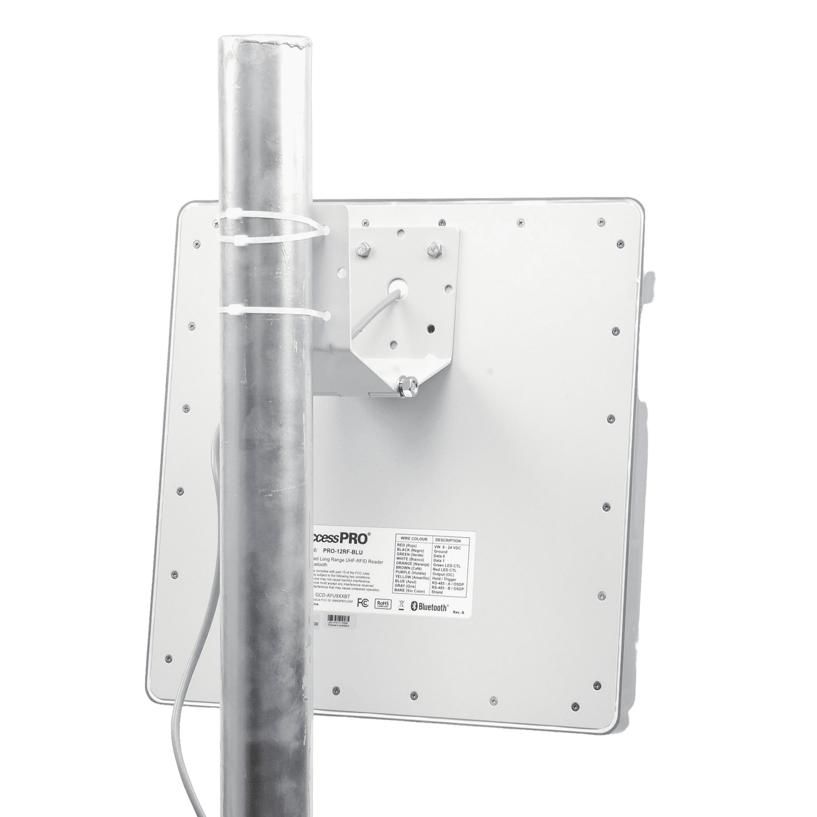 (Nueva Generación) Lector RFID UHF + BLUETOOTH / LARGO ALCANCE 12 METROS / CLIMAS EXTREMOS / Programación desde Android/iOS / Wiegand PRO12RFBLU - AccessPRO
