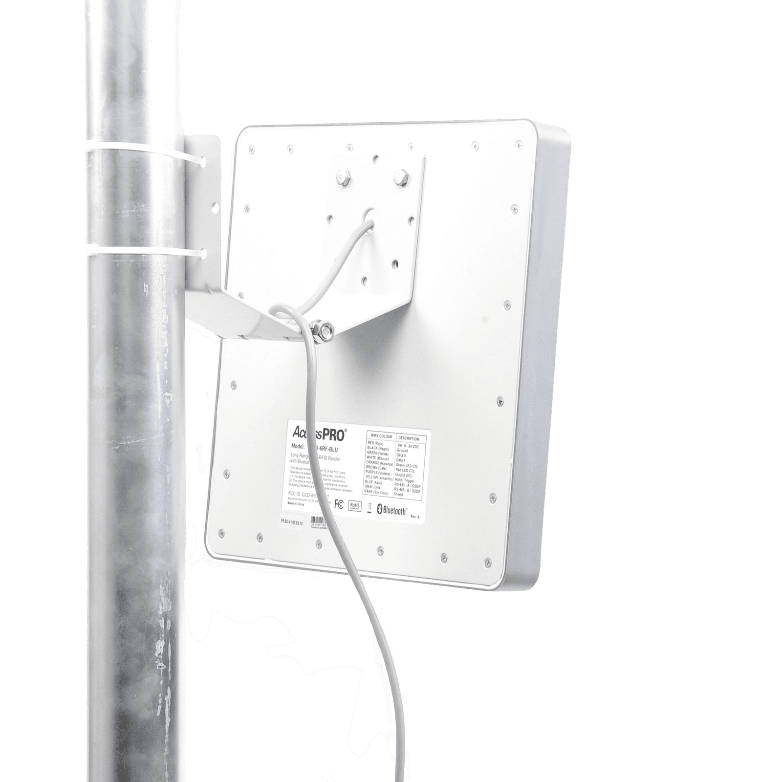 (Nueva Generación) Lector RFID UHF + BLUETOOTH / LARGO ALCANCE 6 METROS / CLIMAS EXTREMOS / Programación desde Android/iOS / Wiegand PRO6RFBLU - AccessPRO