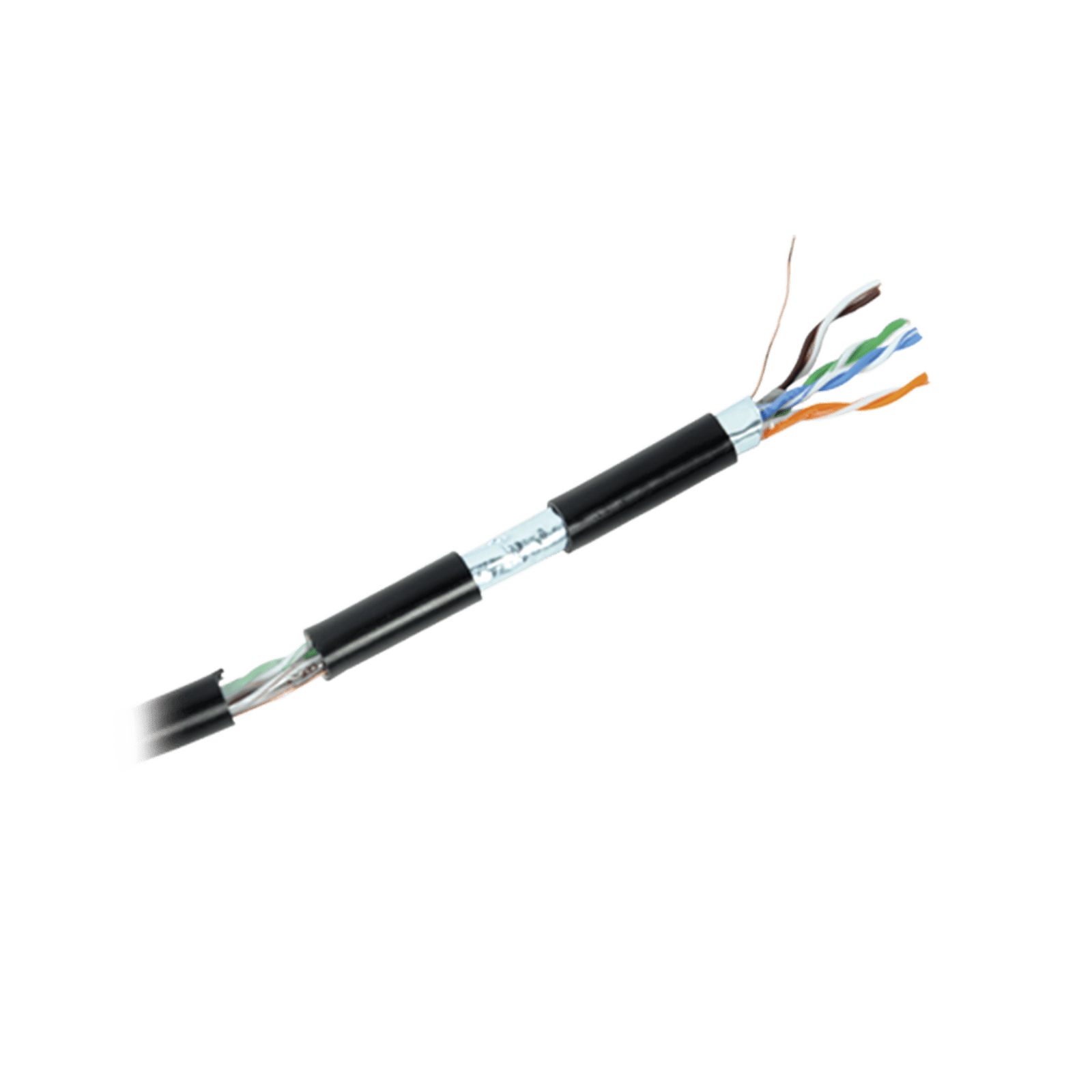 Bobina de cable de 305 Metros Cat6+ CALIBRE 23 Exterior Blindado tipo FTP para CLIMAS EXTREMOS, UL, color Negro” PRO-CAT-6-EXT-V2 - LINKEDPRO BY EPCOM