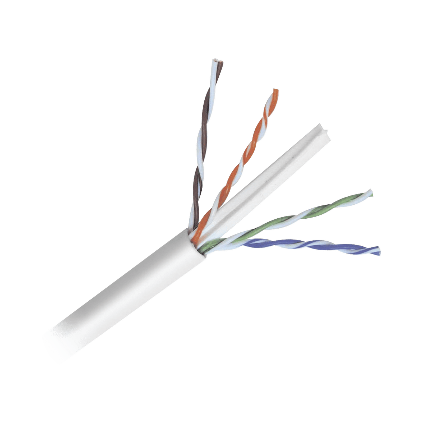 Bobina de cable de 305 metros de cable Cat6 de alto desempeño, super flexible, UL, Cobre, color blanco, para aplicaciones de video vigilancia y redes de datos PRO-CAT-6-PLUSW - LINKEDPRO BY EPCOM