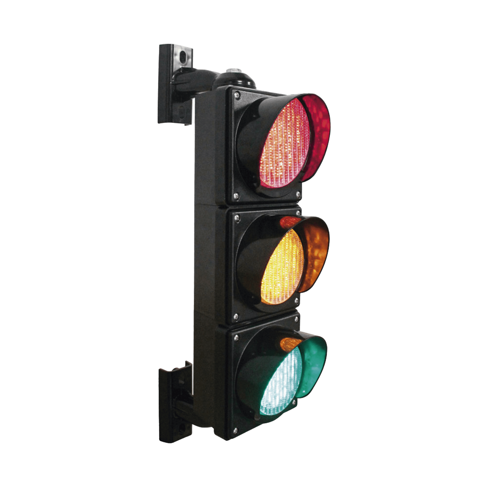 Semáforo / Señalización Rojo, Verde y Amarillo / Diametro 100mm / LED / 110vca. PRO-LIGHT-LEDT10 - AccessPRO
