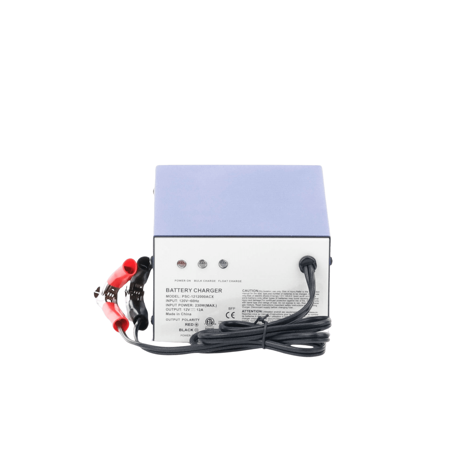 Cargador Para Baterías De 12V, 40 a 120AH, Selladas De Plomo Acido, Tecnología SLA/VRLA, Serie ACX PSC-1212000ACX - POWER SONIC