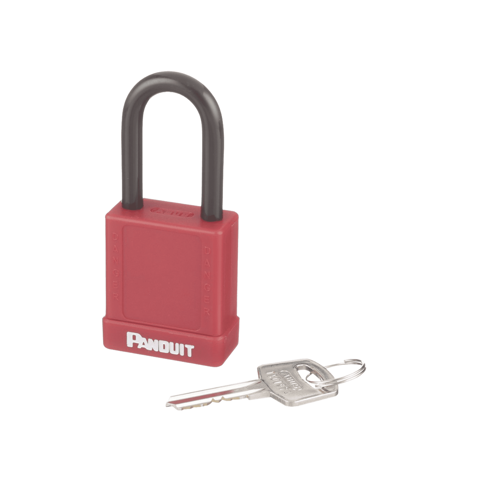 Candado de Bloqueo LOTO de Seguridad Dieléctrico, Con Llave Única, Diámetro de 6.5 mm, Color Rojo PSL-8 - PANDUIT