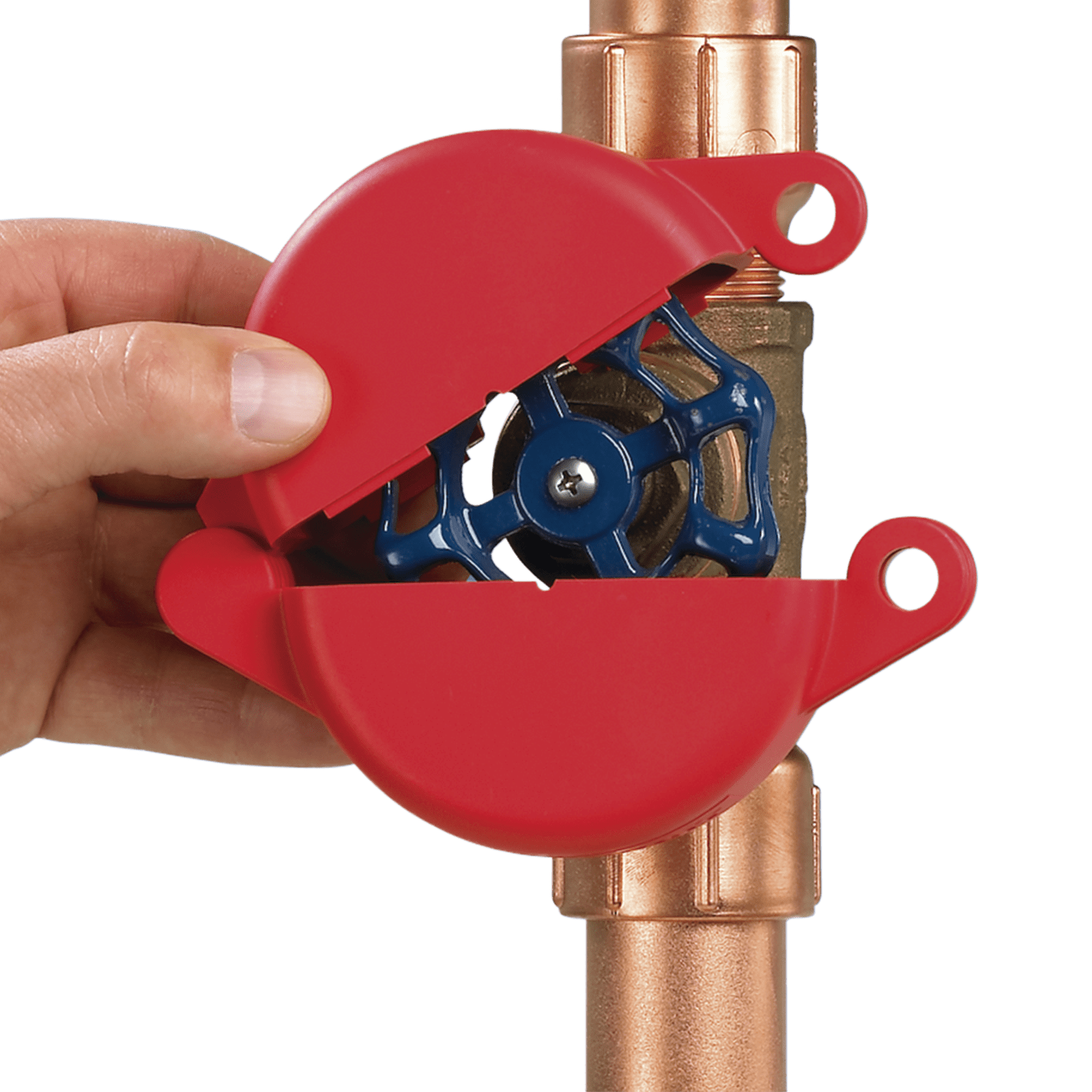 Dispositivo de Bloqueo LOTO para Válvulas de Compuerta, para Diámetros de 1″ a 3″, Color Rojo PSL-V2A - PANDUIT