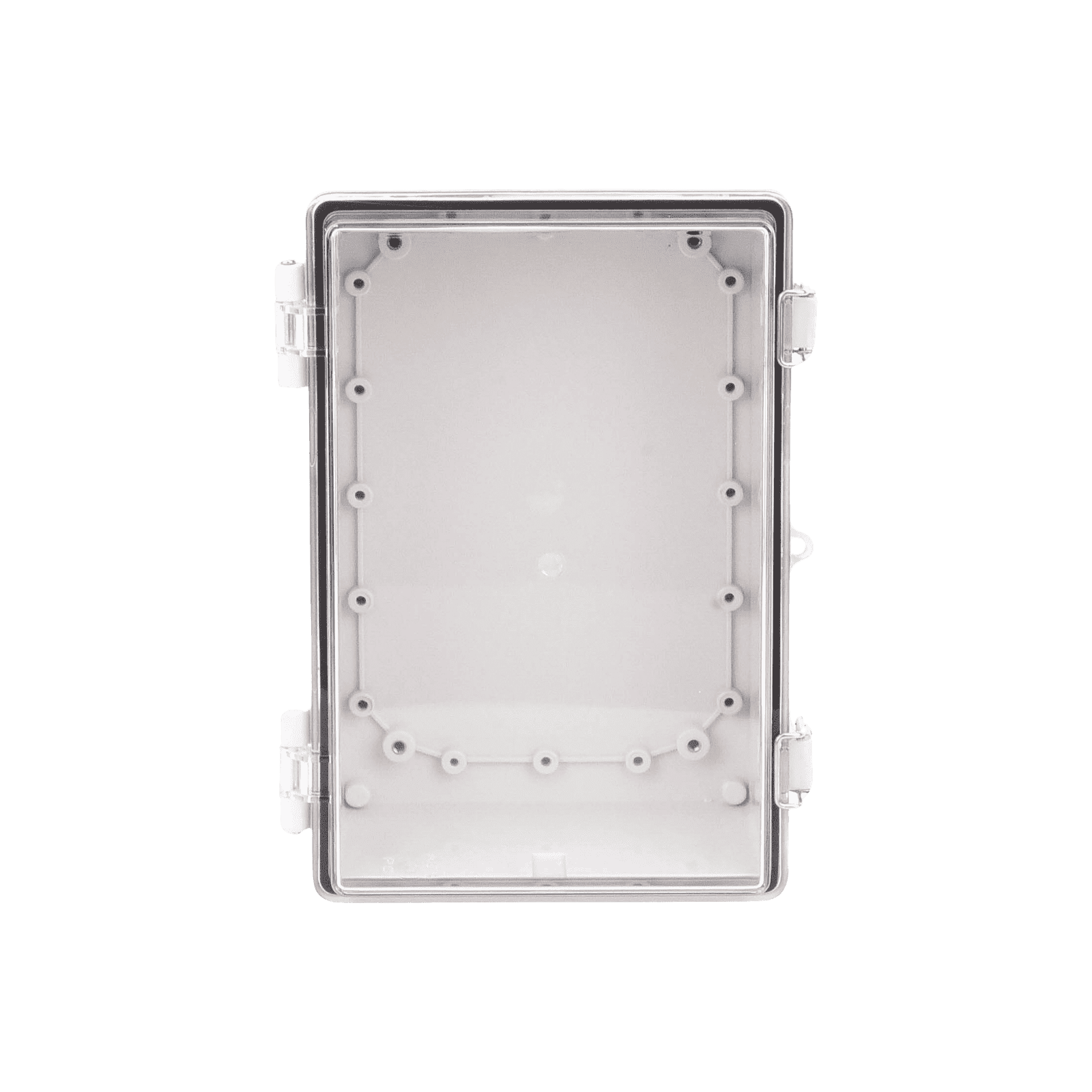 Gabinete Plástico ABS, Puerta Transparente, Uso en Intemperie IP66 (190 x 290 x 140 mm) cierre por Broche Inoxidable y Permite Cerrado con Candado y Llave (Perno 5mm) No Incluido PST-1929-14ET - PRECISION