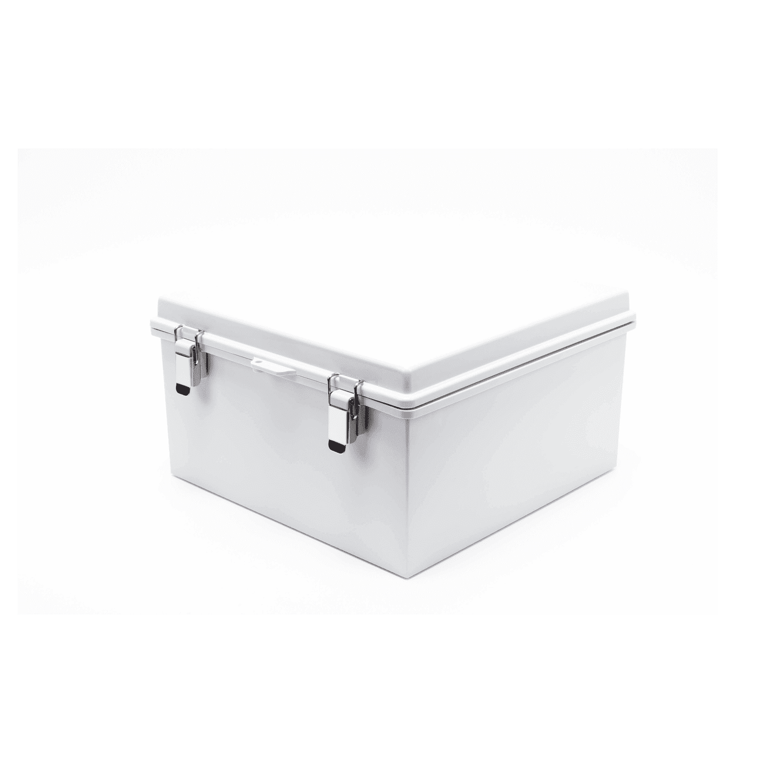 Gabinete de Plástico ABS, Uso en Intemperie ip66 (300 x 300 x 180 mm) Cierre por Broche Inoxidable y Permite Cerrado con Candado y Llave (Perno 5mm) No Incluido PST-3030-18E - PRECISION