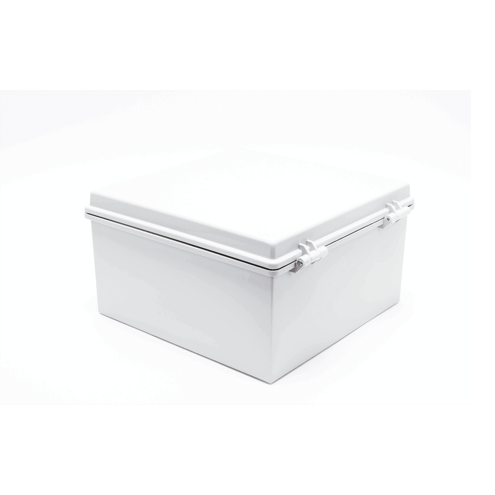 Gabinete de Plástico ABS, Uso en Intemperie ip66 (300 x 300 x 180 mm) Cierre por Broche Inoxidable y Permite Cerrado con Candado y Llave (Perno 5mm) No Incluido PST-3030-18E - PRECISION