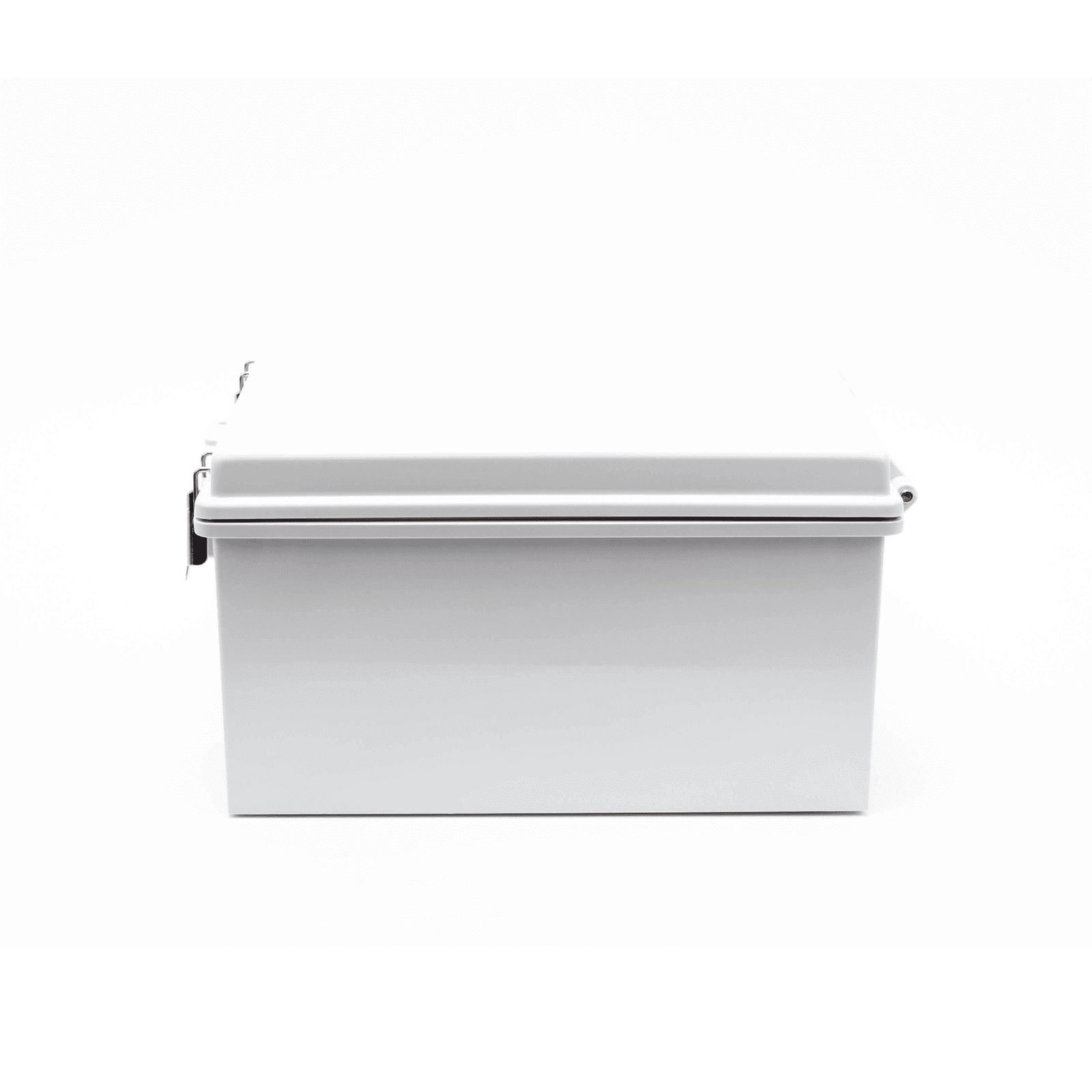 Gabinete de Plástico ABS, Uso en Intemperie ip66 (300 x 300 x 180 mm) Cierre por Broche Inoxidable y Permite Cerrado con Candado y Llave (Perno 5mm) No Incluido PST-3030-18E - PRECISION