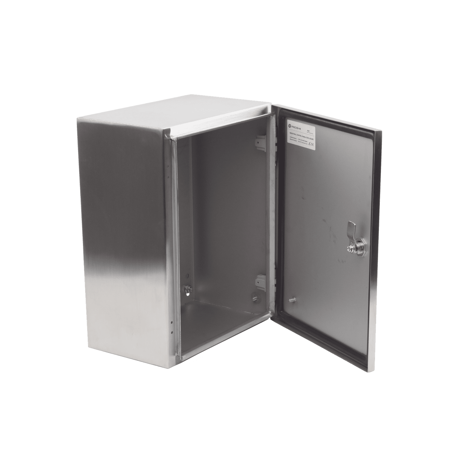 Gabinete de Acero Inoxidable IP66 Uso en Intemperie (300 x 400 x 200 mm) con Placa Interna Galvanizada. PST-304020-INOX-B - PRECISION