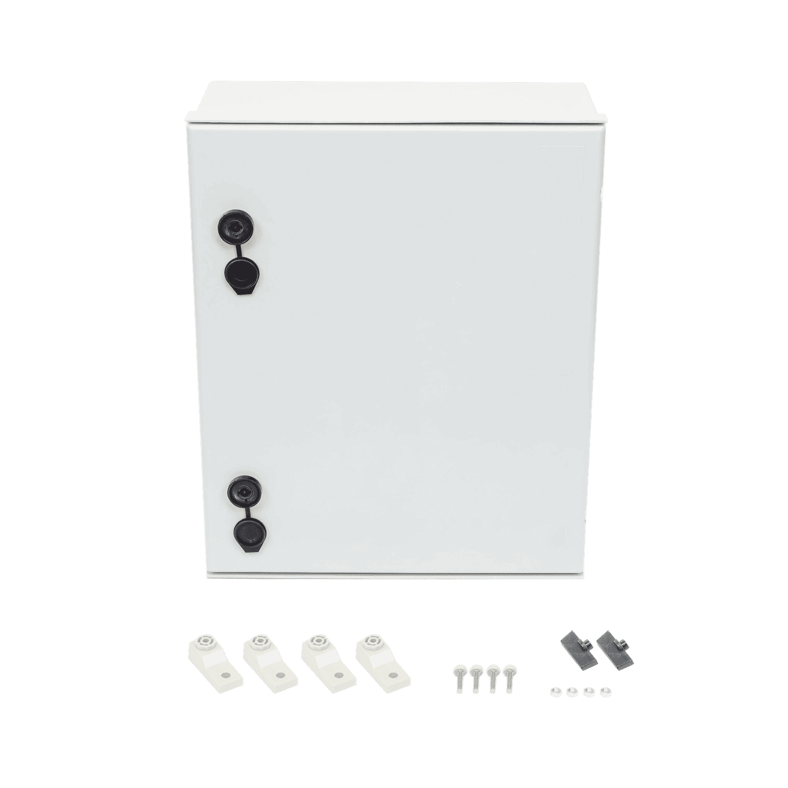 Gabinete de Poliéster IP65 Uso en Intemperie (400 x 500 x 200 mm) con Placa Trasera Interior de Plástico (Incluye Chapa y Llave). PST-4050-20P - PRECISION