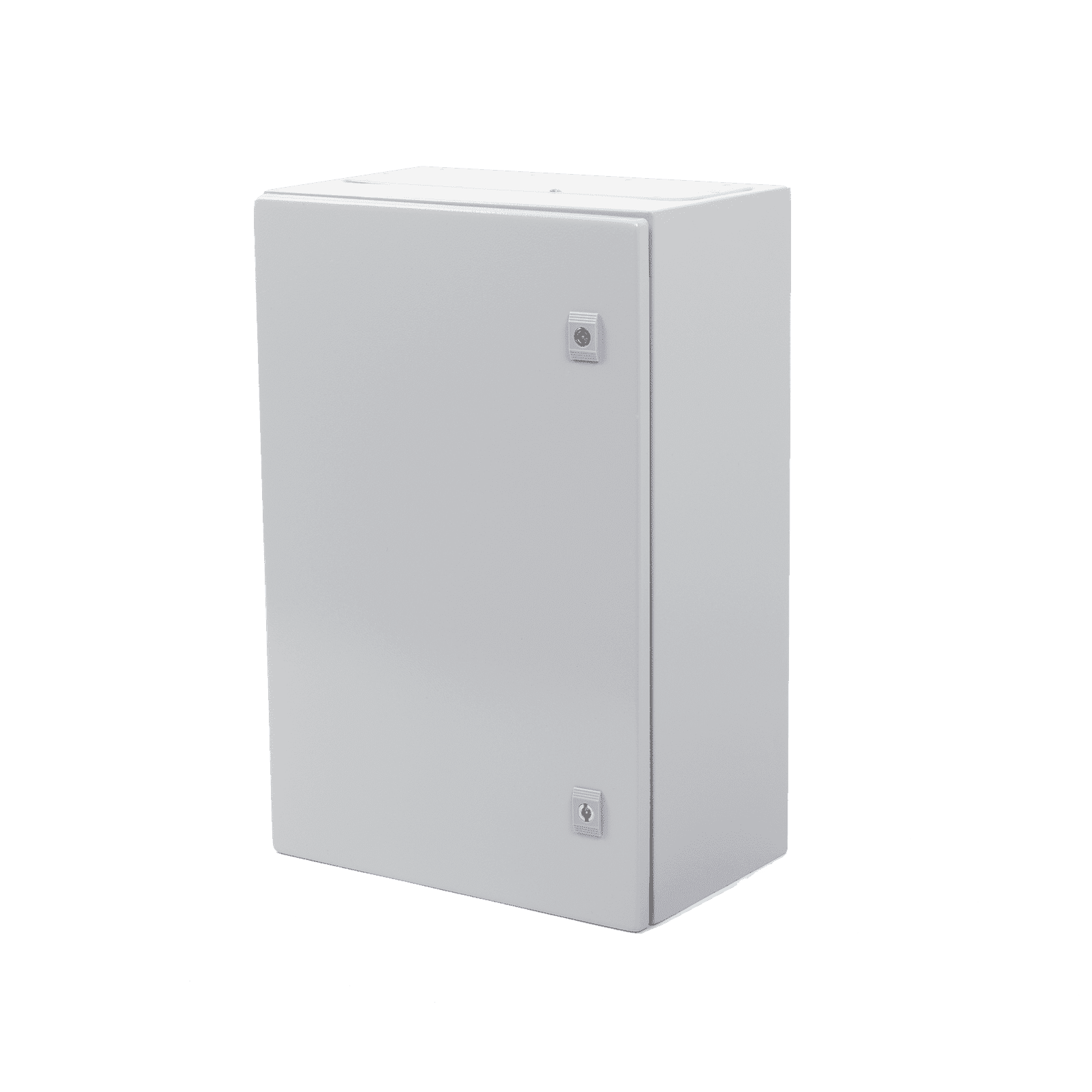 Gabinete de Acero IP66 Uso en Intemperie (400 x 600 x 250 mm) con Placa Trasera Interior Metálica y Compuerta Inferior Atornillable (Incluye Chapa y Llave T). PST-4060-25A - PRECISION