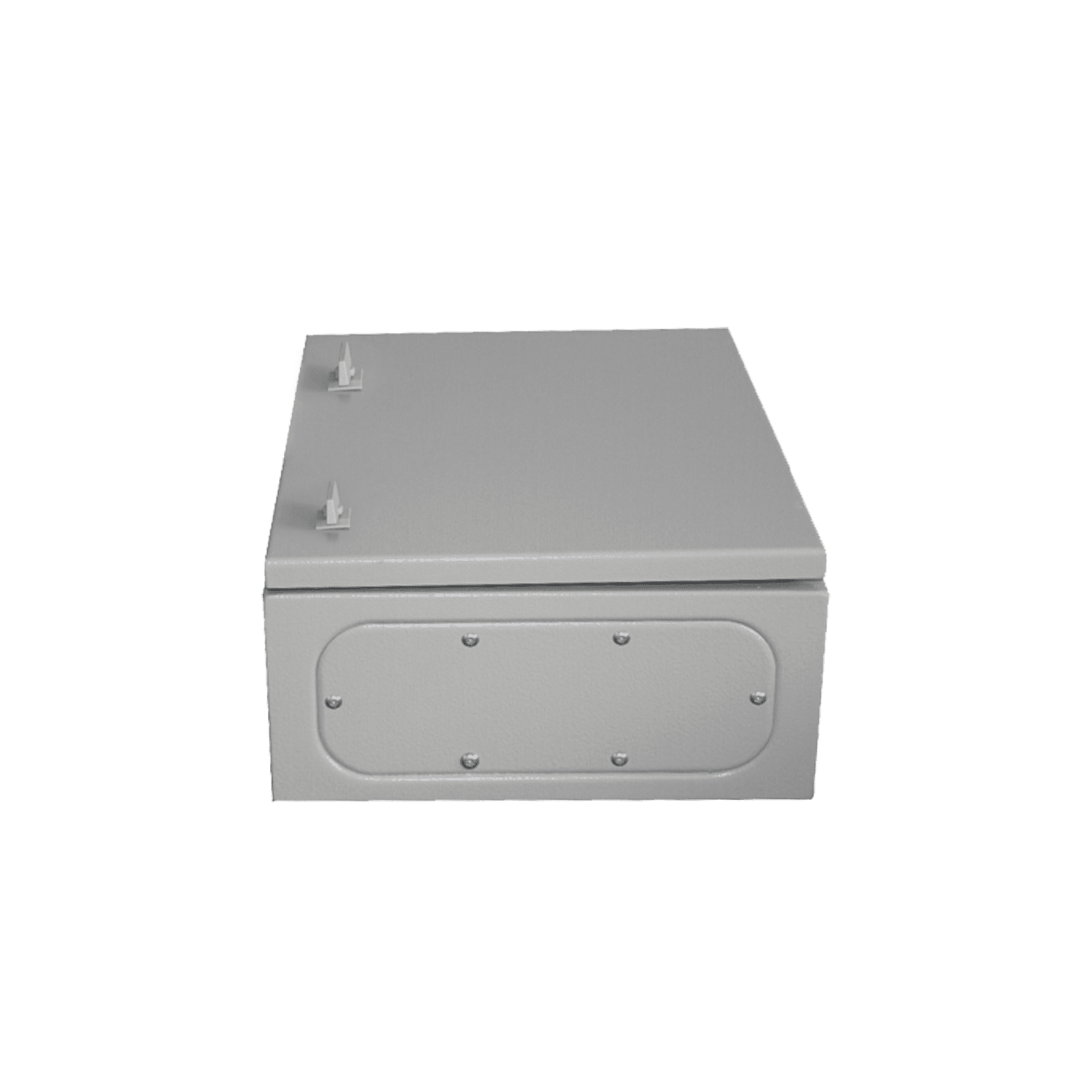 Gabinete de Acero IP66 Uso en Intemperie (500 x 700 x 250 mm) con Placa Trasera Interior Metálica y Compuerta Inferior Atornillable (Incluye Chapa y Llave T). PST-5070-25A - PRECISION
