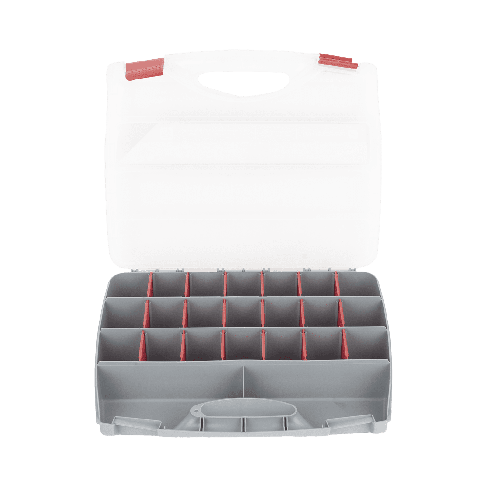 Caja Organizadora con 21 Divisiones Fabricada en Plástico de Alta Resistencia de 38x31x7 cm. PST-H07-002 - PRECISION