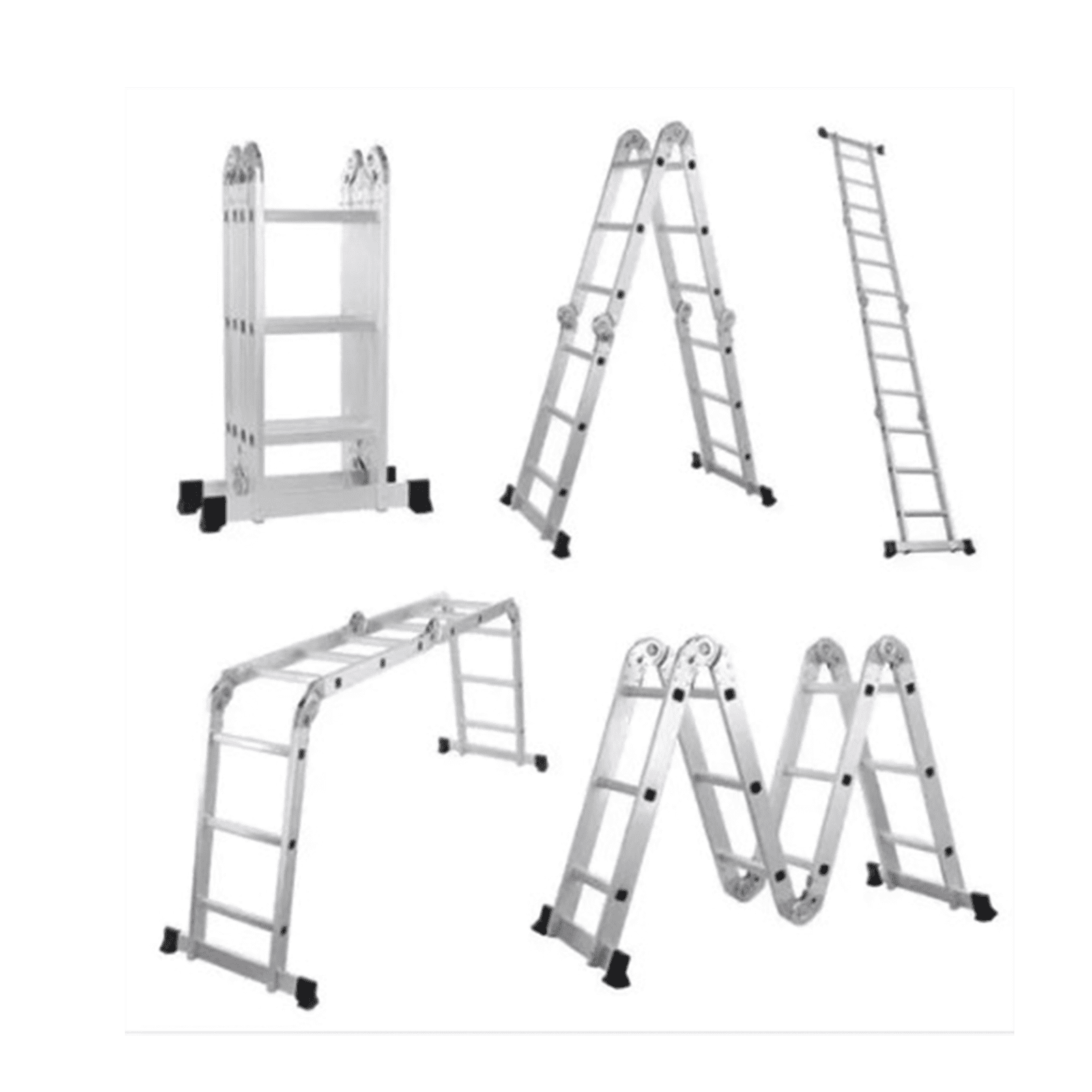 Escalera Multiposiciones de Aluminio de 3.52 Metros, Soporta 150 kg PST-H10-003 - PRECISION