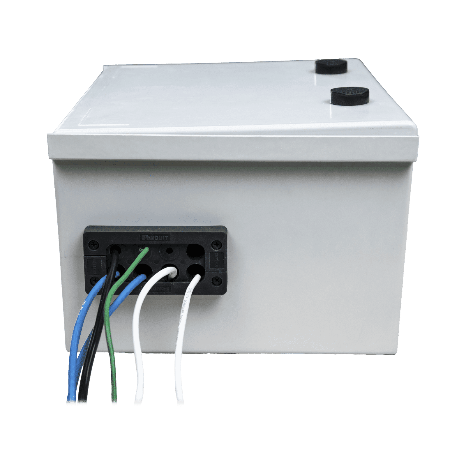 KIT de Gabinete de Poliéster (300 x 400 x 200 mm) + Controlador de Carga con Switch PoE (5) + Batería de 12V 7Ah PST-UPS-BAT1 - PRECISION