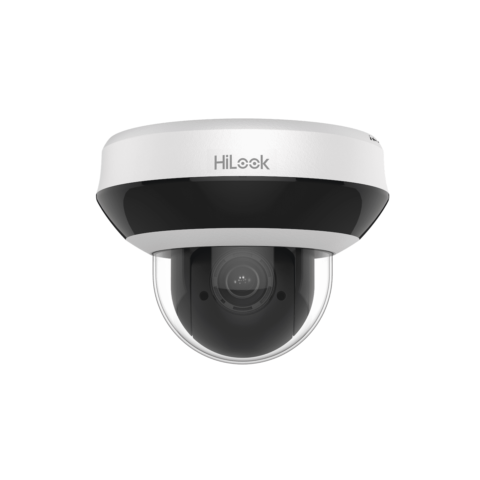 Mini Domo PTZ IP 4 Megapixel / 4X Zoom / H.265+ / 20 mts IR EXIR / WDR 120dB / PoE / IK10 / Exterior IP66 / Ultra Baja Iluminación / Micrófono Integrado / PoE PTZ-N2404I-DE3(F) - HiLook by HIKVISION