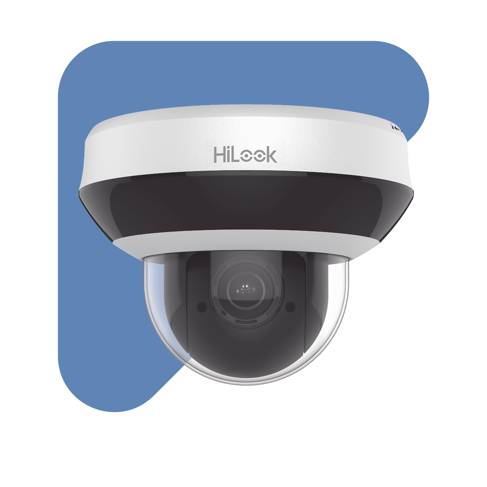 Mini Domo PTZ IP 4 Megapixel / 4X Zoom / H.265+ / 20 mts IR EXIR / WDR 120dB / PoE / IK10 / Exterior IP66 / Ultra Baja Iluminación / Micrófono Integrado / PoE PTZ-N2404I-DE3(F) - HiLook by HIKVISION