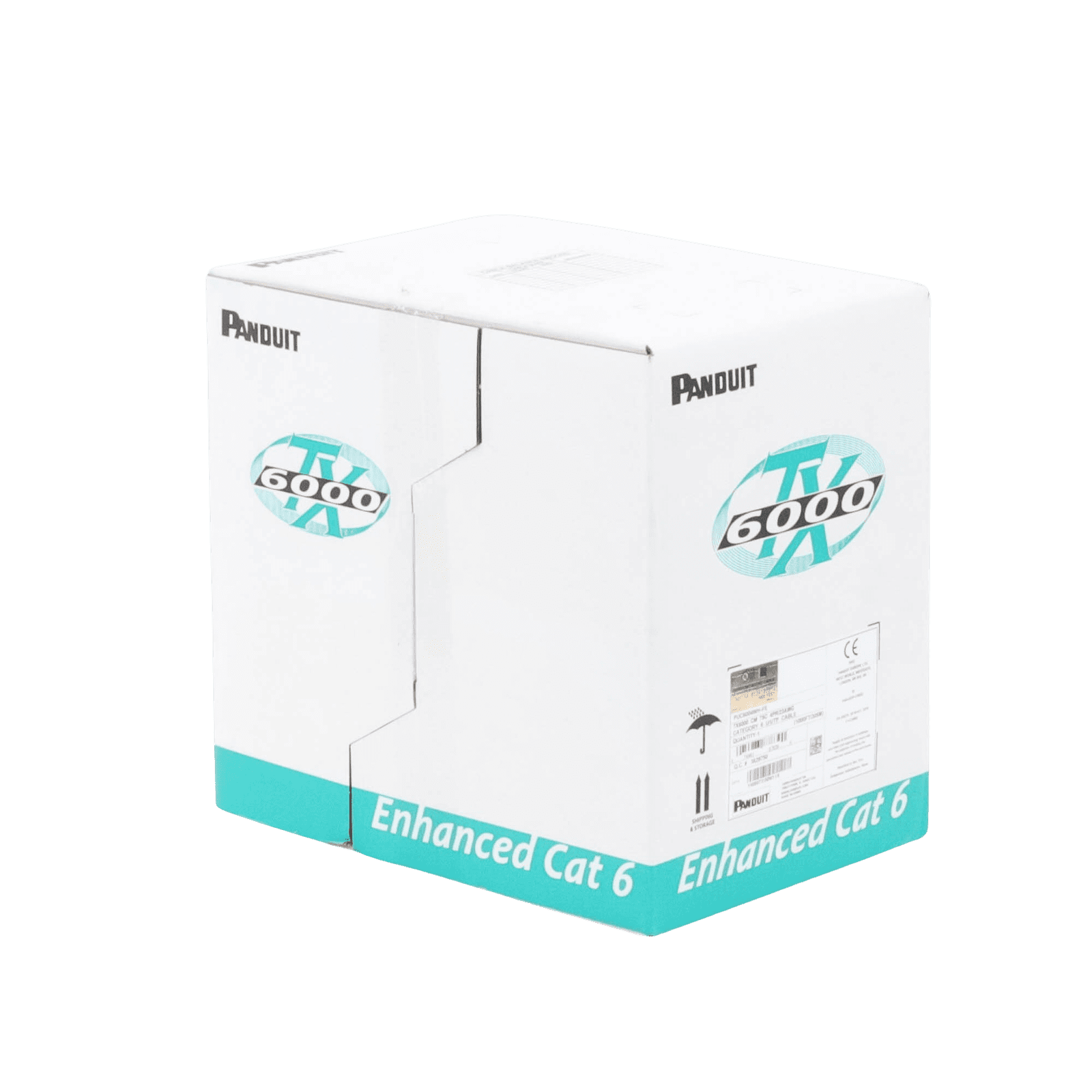 Bobina de Cable UTP 305 m. de Cobre, TX6000™ PanNet, Reelex, Blanco, Categoría 6 Mejorado (23 AWG), PVC (CM), de 4 pares PUC6004WH-FE - PANDUIT