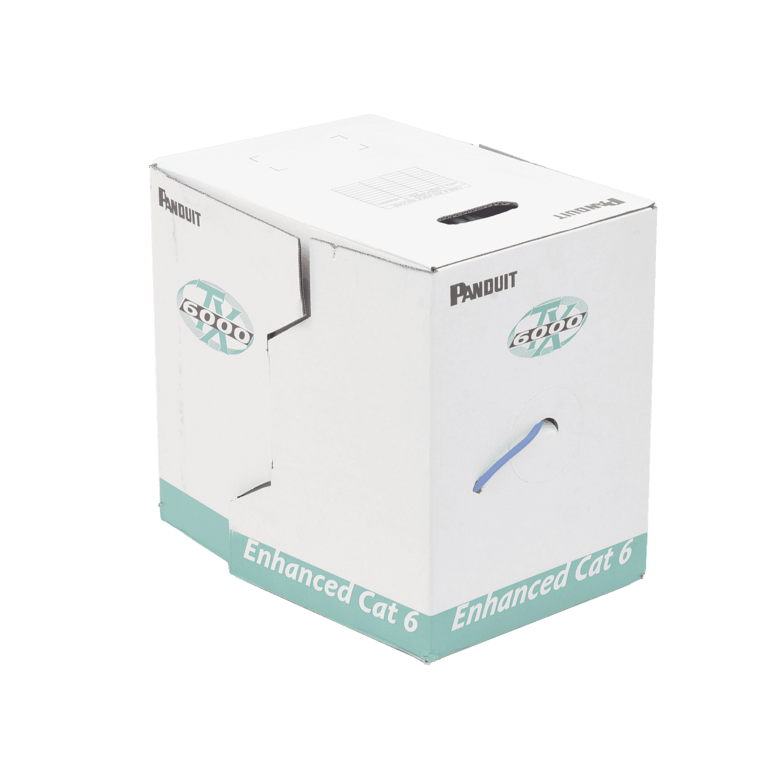 Bobina de Cable UTP 305 m. de Cobre, TX6000™ PanNet, Reelex, Azul, Categoría 6 Mejorado (23 AWG), PVC (CMR, Riser), de 4 pares PUR6004BU-FE - PANDUIT
