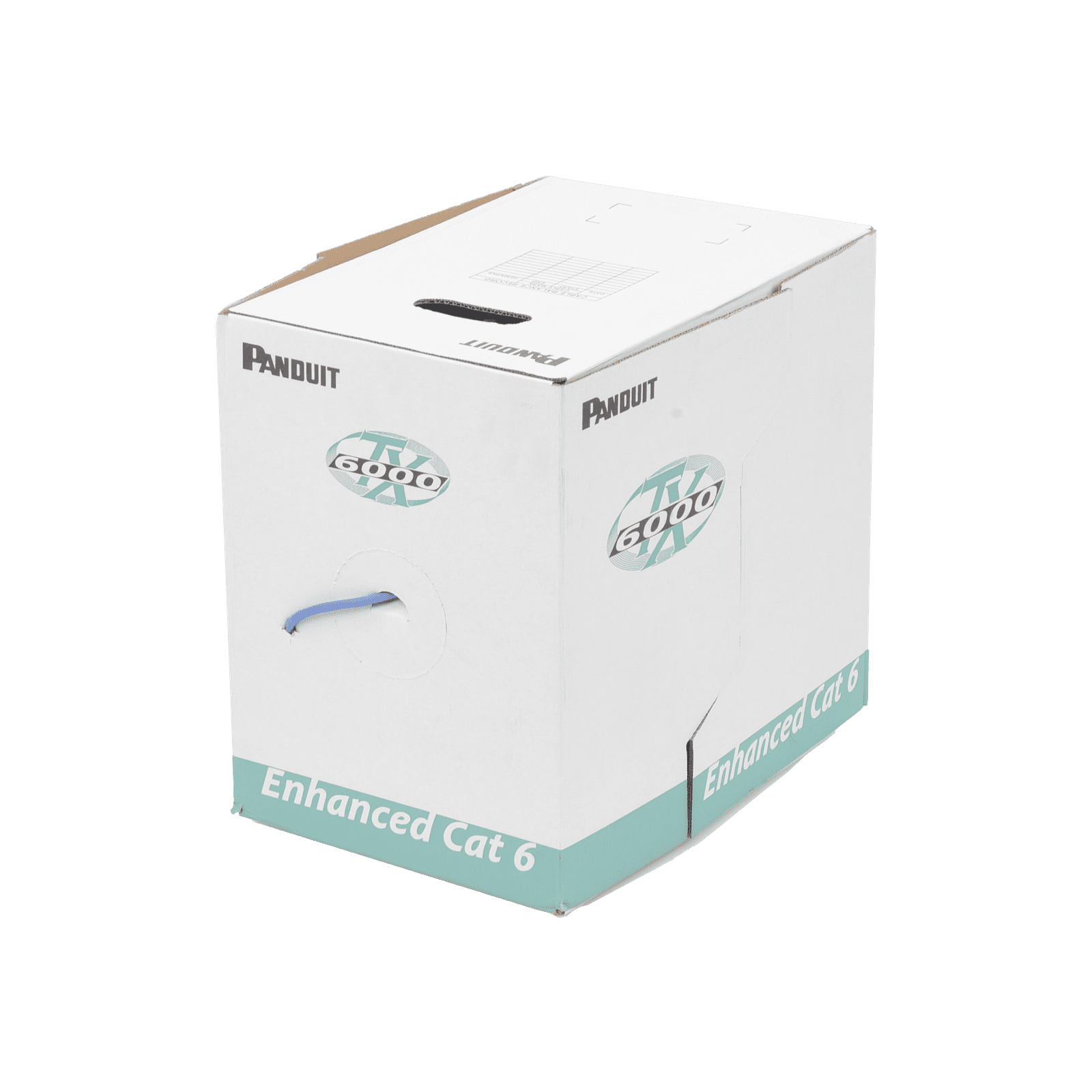 Bobina de Cable UTP 305 m. de Cobre, TX6000™ PanNet, Reelex, Azul, Categoría 6 Mejorado (23 AWG), PVC (CMR, Riser), de 4 pares PUR6004BU-FE - PANDUIT