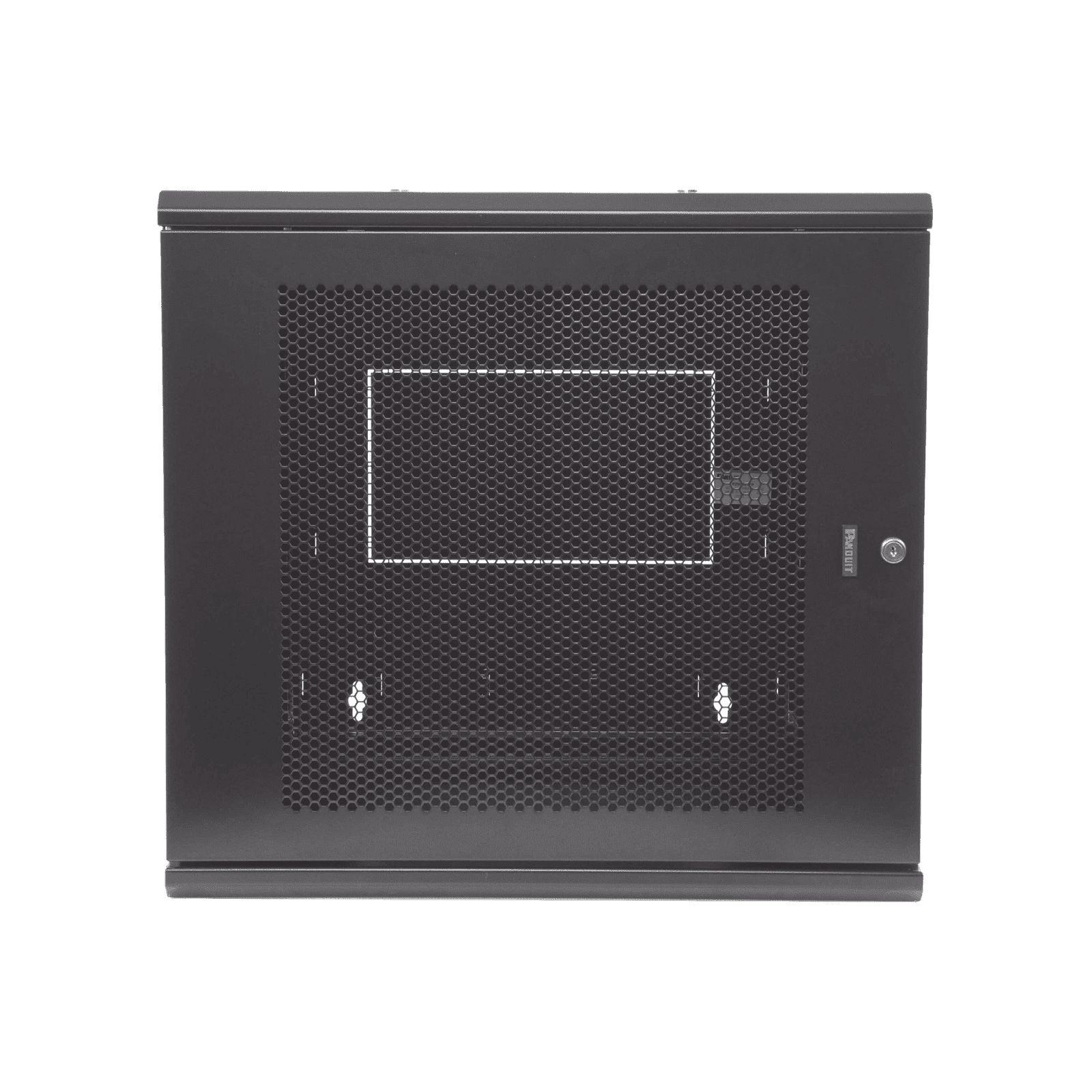Gabinete PanZone de Montaje en Pared, de 19in, Puerta Ventilada, 12 UR, 635mm de Profundidad, Color Negro PZWMC12P - PANDUIT