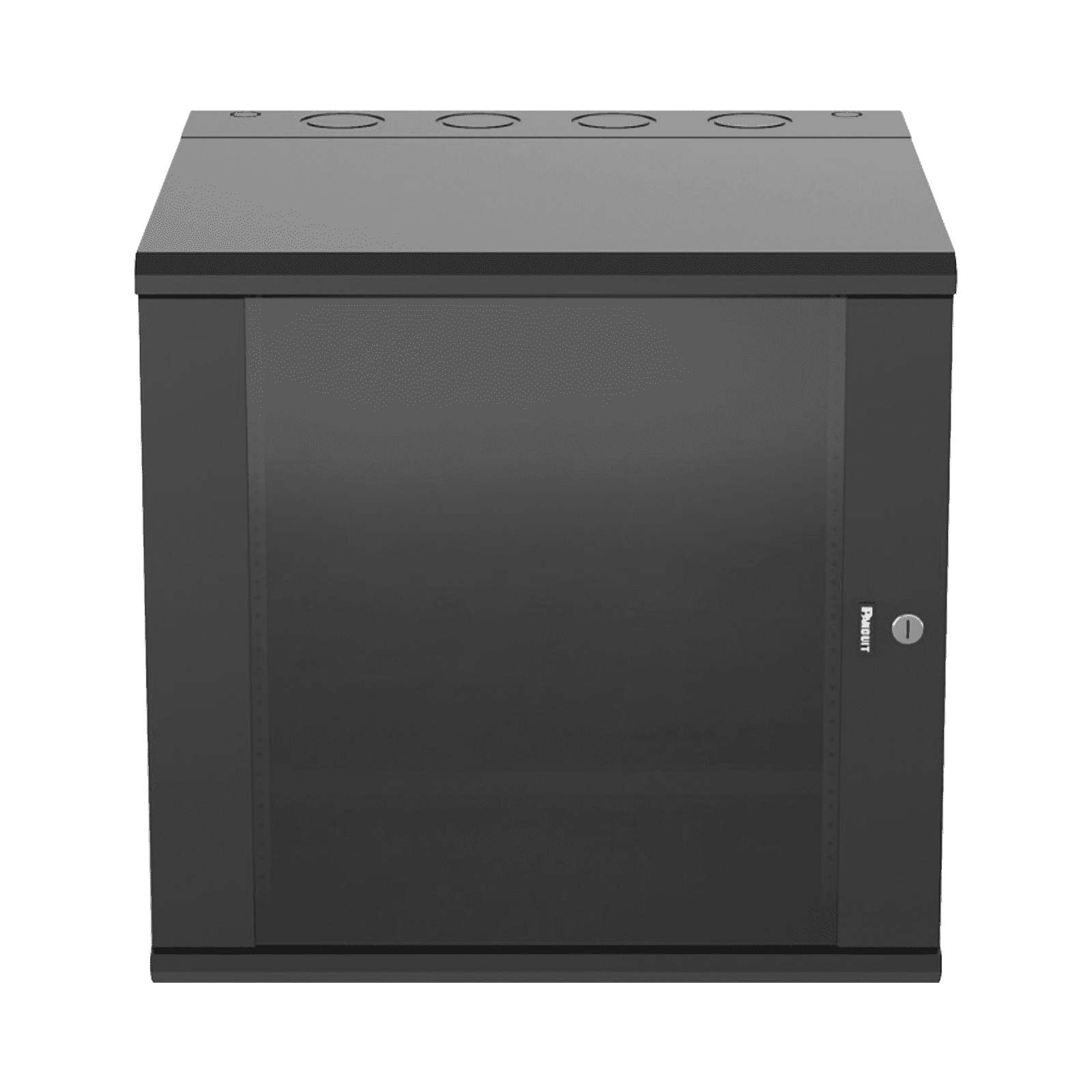 Gabinete PanZone de Montaje en Pared, de 19in, Puerta con Ventana de Seguridad, 12 UR, 635mm de Profundidad, Color Negro PZWMC12W - PANDUIT