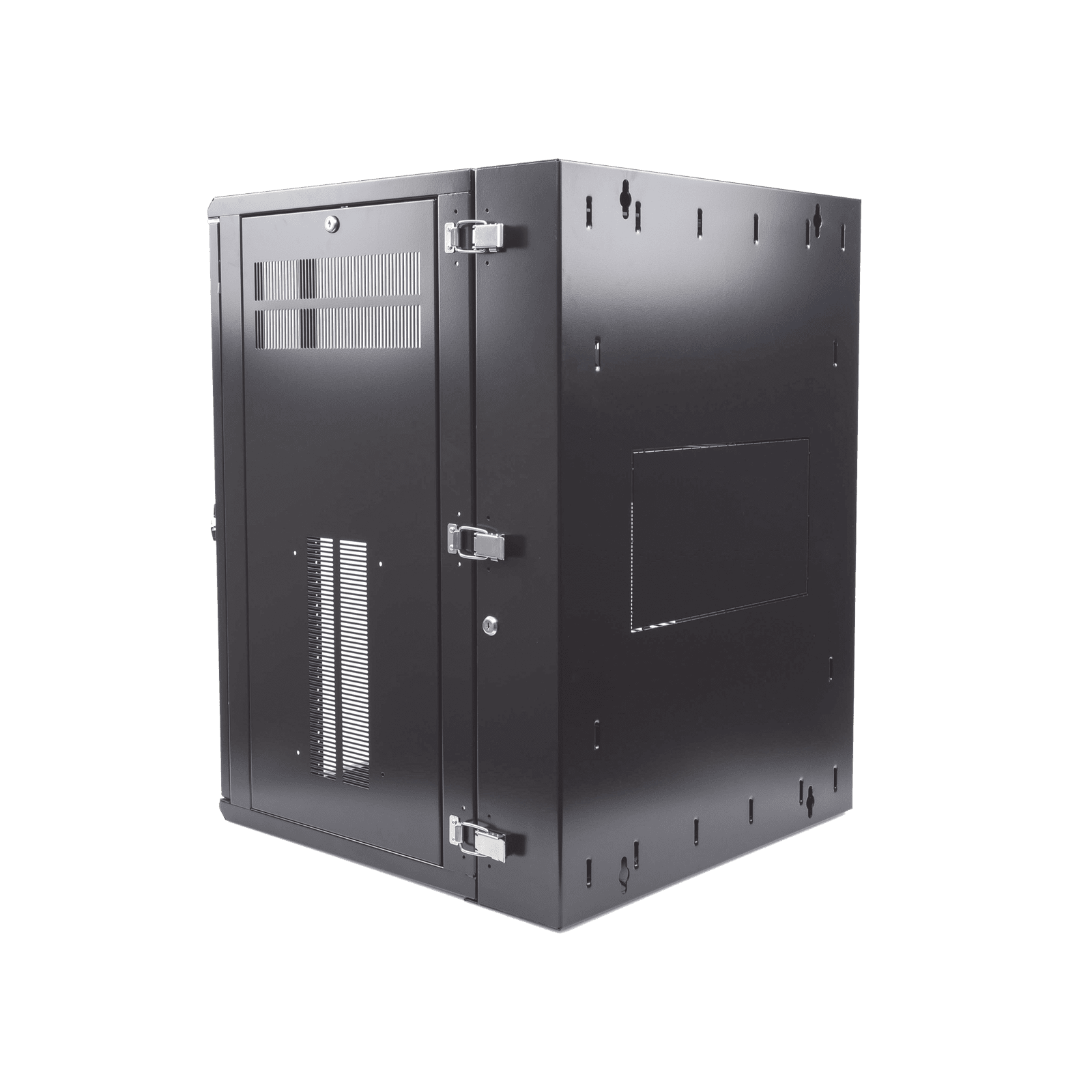 Gabinete PanZone de Montaje en Pared, de 19in, Puerta con Ventana de Seguridad, 18 UR, 635mm de Profundidad, Color Negro PZWMC18W - PANDUIT