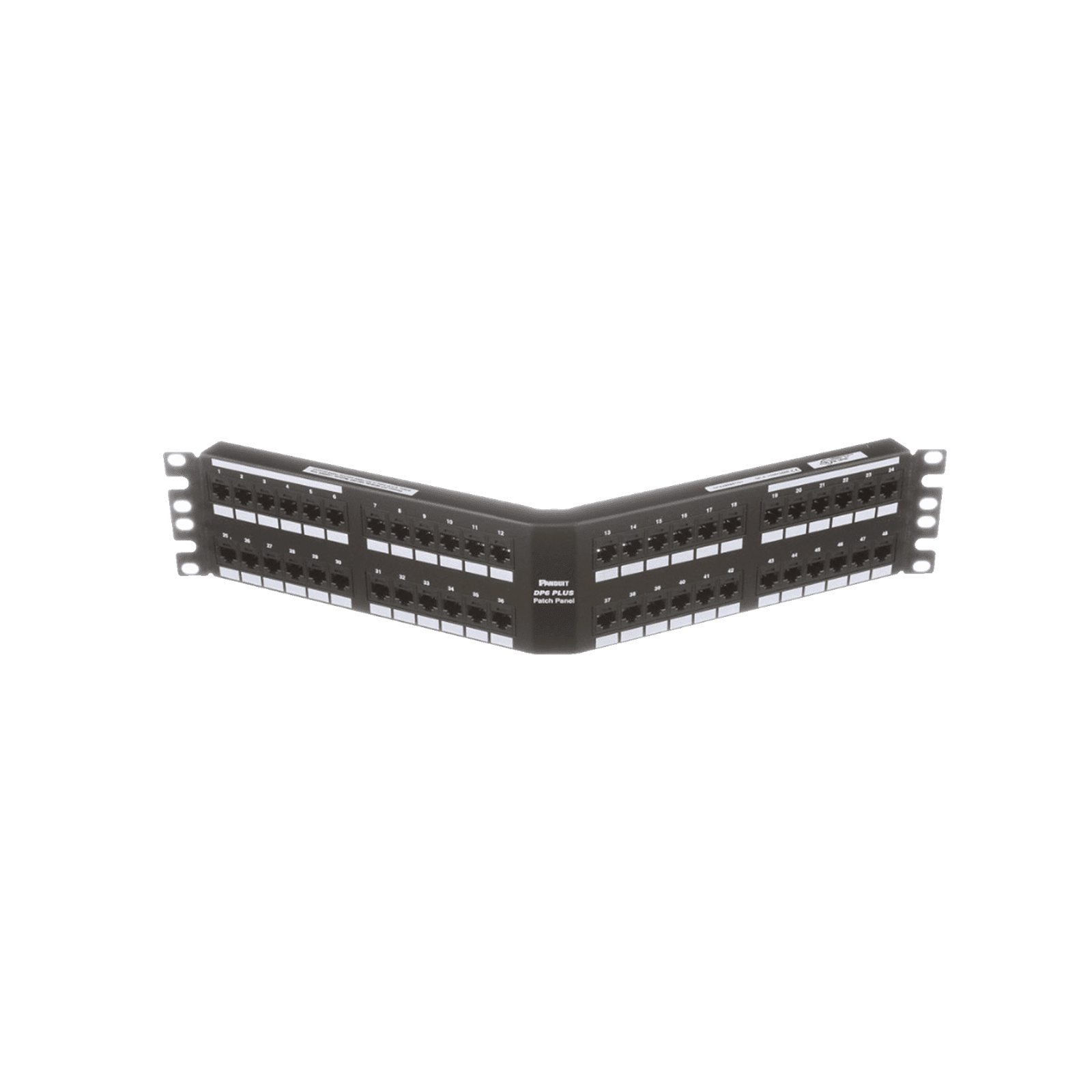 Panel de Parcheo de Impacto (110), Angulado, Categoría 6, de 48 Puertos, 2UR DPA48688TGY - PANDUIT