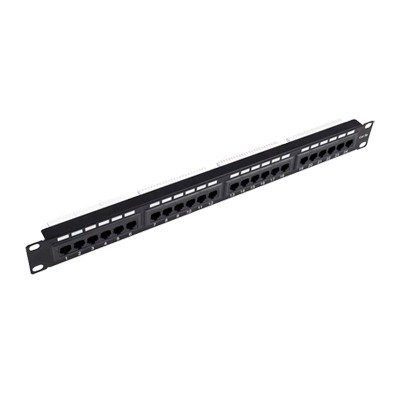 Panel de parcheo de impacto (110) UTP de 24 puertos Cat6A, 19in, con barra para Organizar cables y espacio para Etiqueta LP-PP-605A - LINKEDPRO BY EPCOM