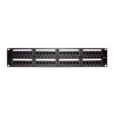 Panel de parcheo de impacto (110) UTP de 48 puertos Cat5e 19in, 2U con barra para organizar cable LP-PP-508 - LINKEDPRO BY EPCOM