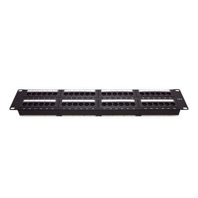 Panel de parcheo de impacto (110) UTP de 48 puertos Cat6, 19in, 2U, con barra para organizar cable LP-PP-608 - LINKEDPRO BY EPCOM