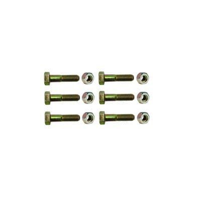 Paquete de 6 Tornillos Grado 5 con Tuercas Tropicalizadas de 3/8″ x 2″. TORN-TZ35/45 - SYSCOM TOWERS