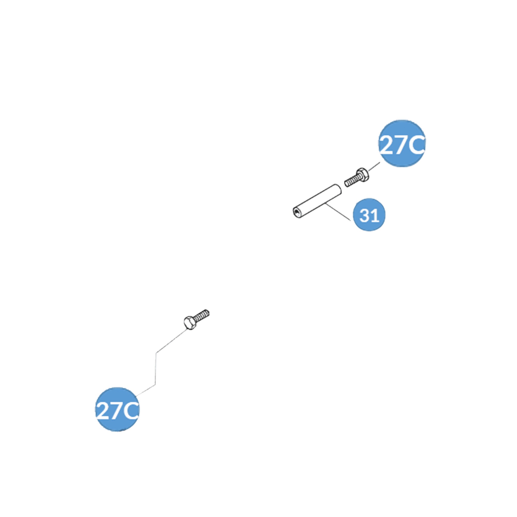 Paquete de bujes y tornillos – FL180 G12000 G4000 G6000 (10 piezas) 119-RIG-215 - CAME