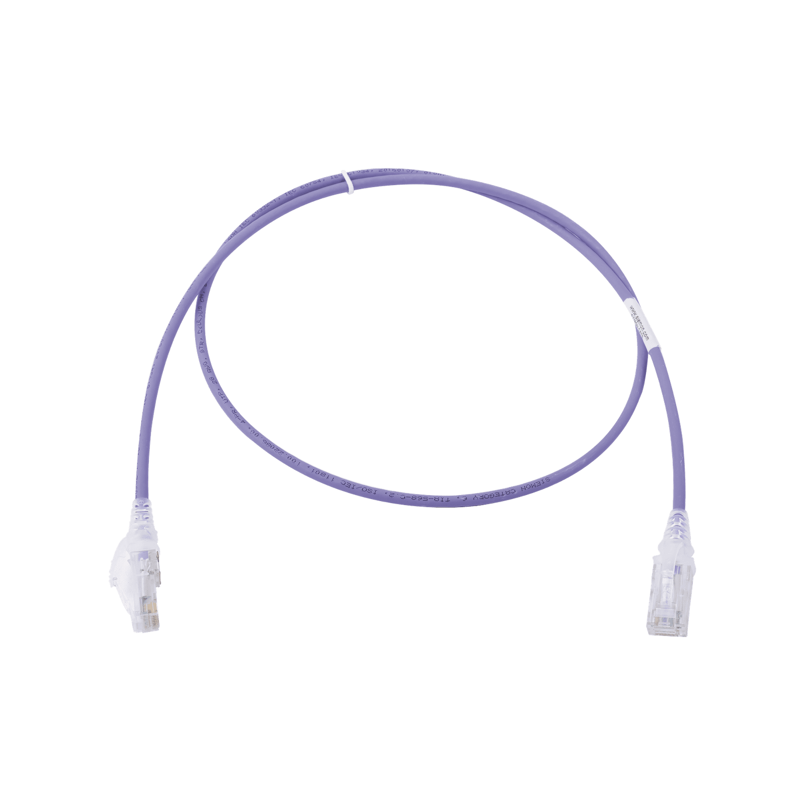Patch Cord MC6 Modular Cat6 UTP, CM/LS0H, 3ft, Color Violeta, Diámetro Reducido (28AWG), Versión Bulk (Sin Empaque Individual) MC6-03-0828B - SIEMON