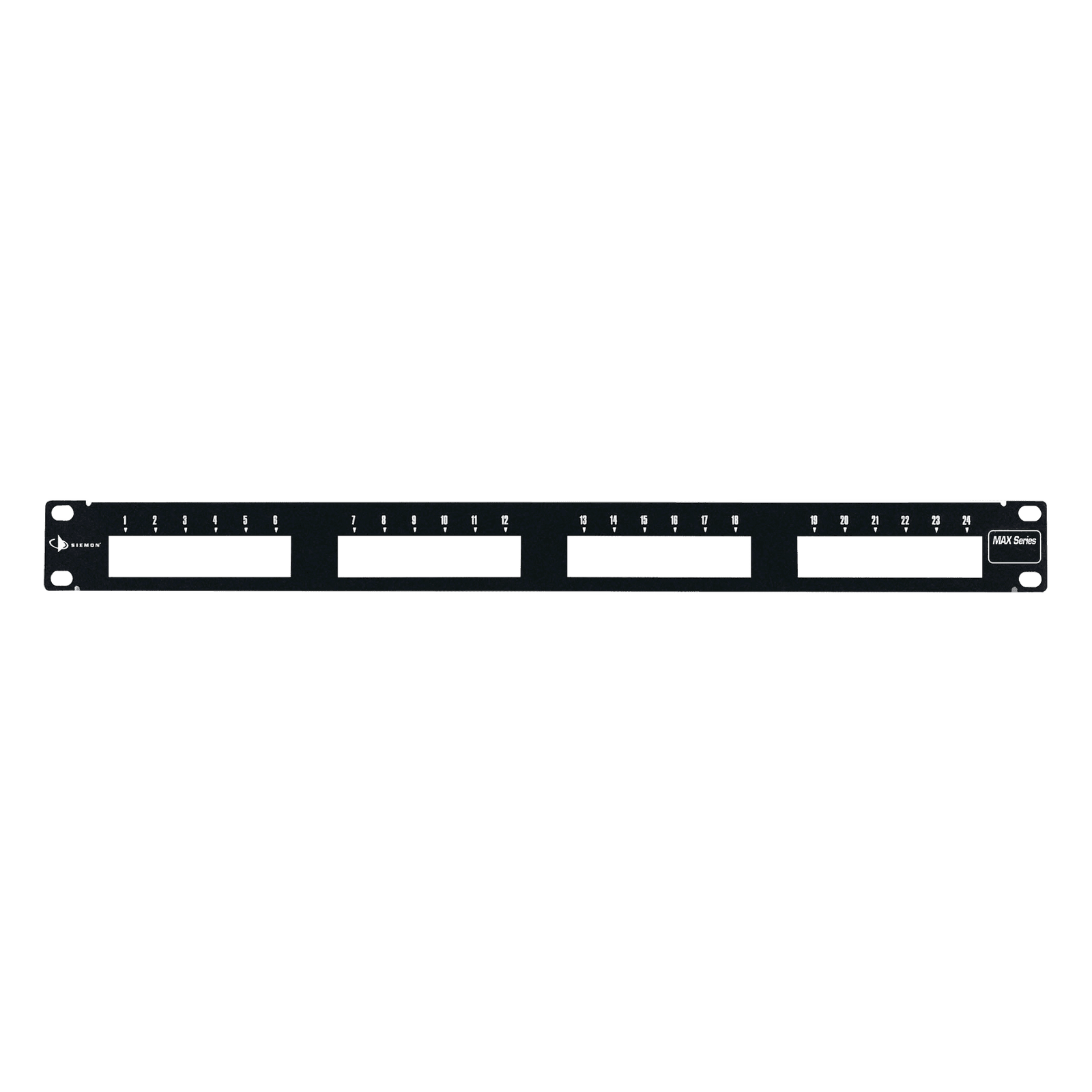 Patch Panel MAX Modular (vacío), de 24 Puertos, Plano, 1UR MX-PNL-24 - SIEMON