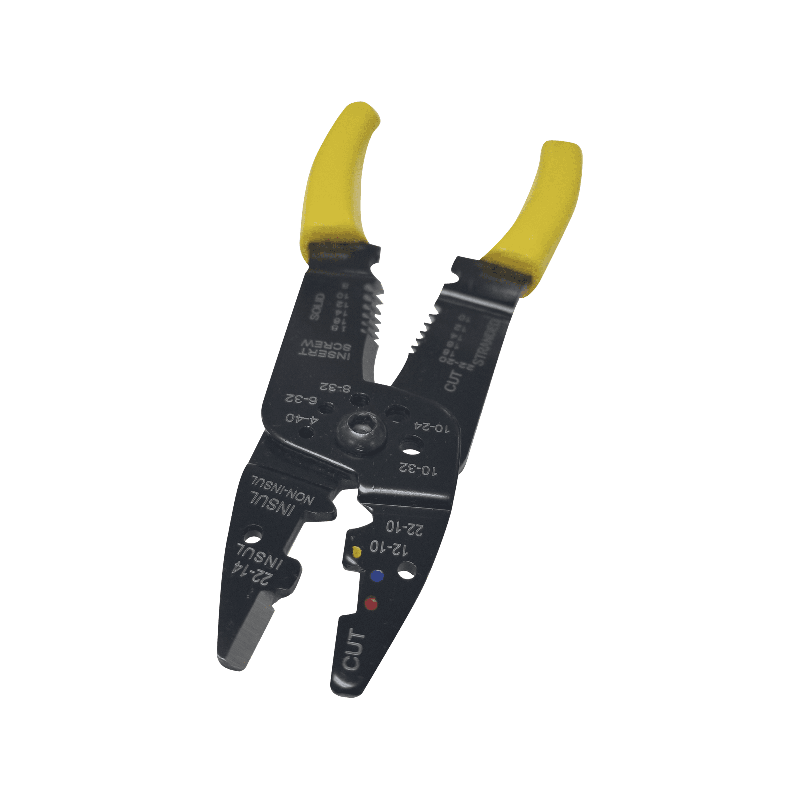 Pinza Cortacables / Pelacables 10 a 22 AWG con Plegador de Conectores. EP204B - EPCOM POWERLINE