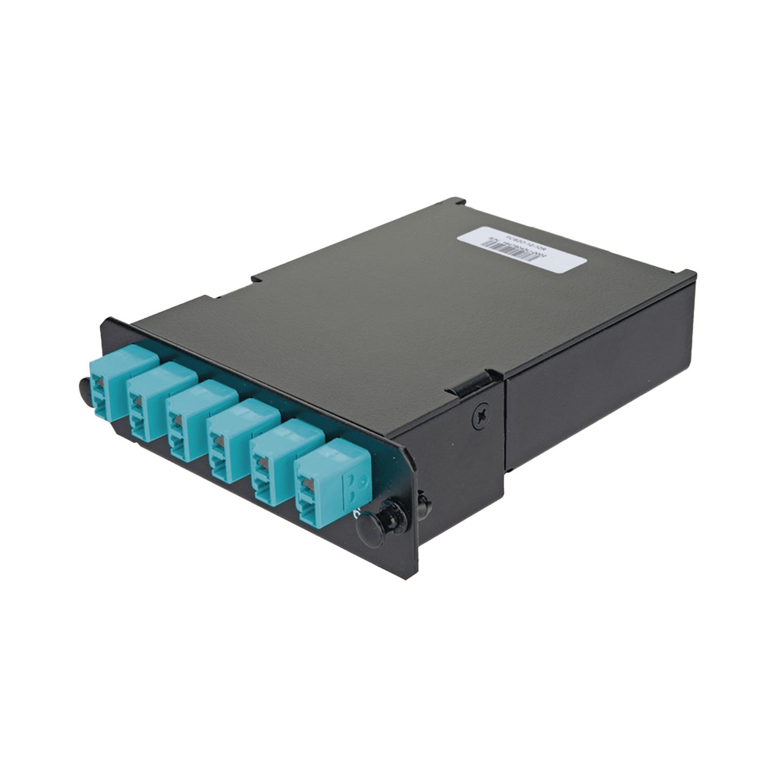 Placa Acopladora de Fibra Óptica FAP, Con 12 Pigtails y 6 Conectores LC Duplex (12 Fibras), Para Fibra Multimodo OM3/OM4, Color Aqua FCSZO-12-10P - PANDUIT