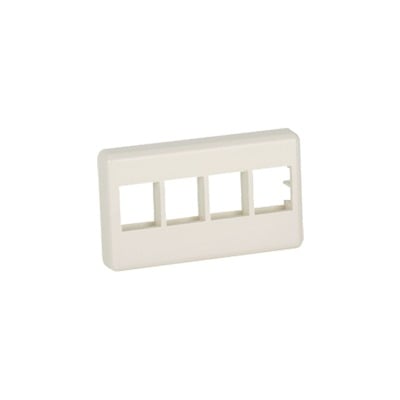 Placa de Pared Para Mueble Modular, Salida Para 4 Puertos Keystone, Color Blanco Mate NK4MFIW - PANDUIT