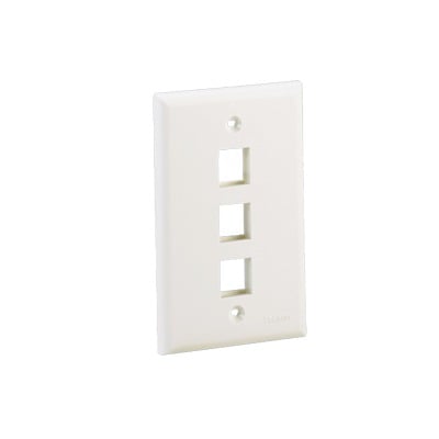 Placa de Pared Vertical, Salida Para 3 Puertos Keystone, Color Blanco Mate NK3FNIW - PANDUIT