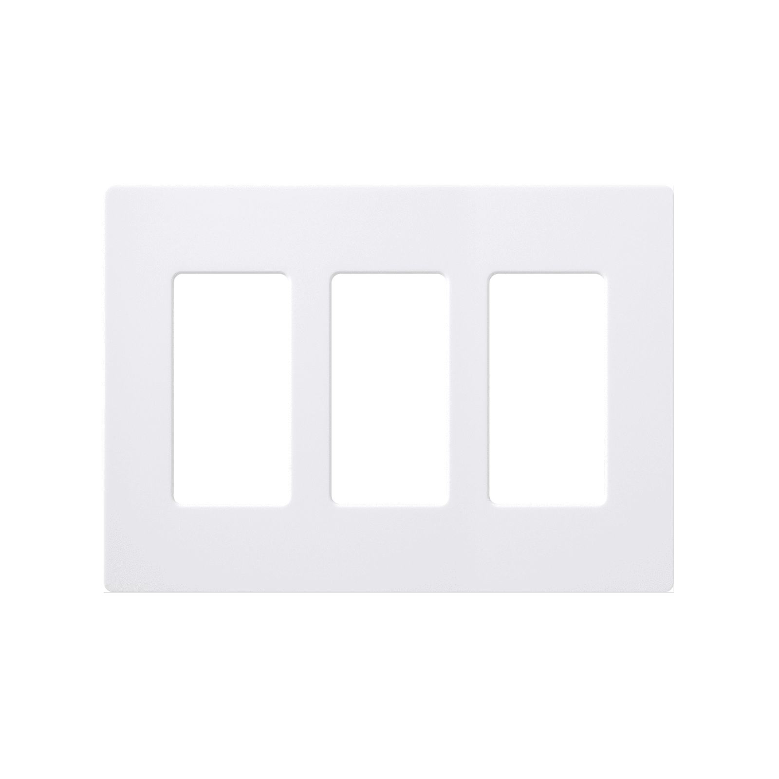 Placa de pared 3 espacios, color blanco, para atenuador (dimmer), switch ó control remoto PICO inalámbrico. CW3WH - LUTRON ELECTRONICS