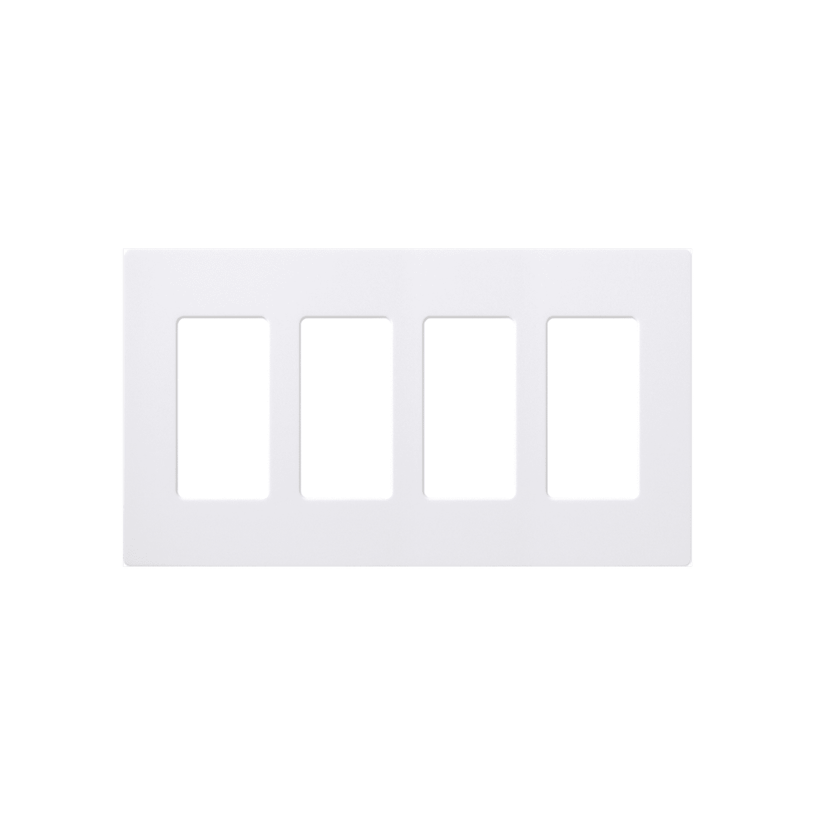 Placa de pared 4 espacios, color blanco, para atenuador (dimmer), switch ó control remoto PICO inalámbrico CW4WH - LUTRON ELECTRONICS