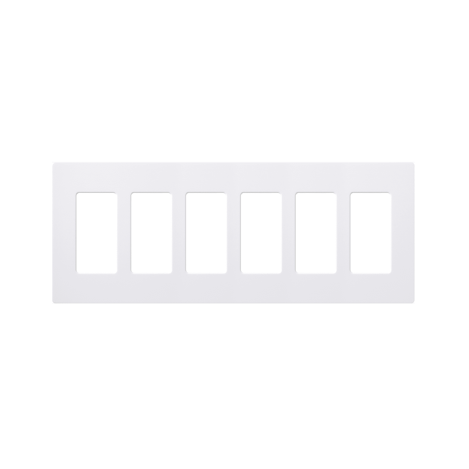 Placa de pared 6 espacios, para atenuador (dimmer), switch ó control remoto PICO inalámbrico CW6-WH - LUTRON ELECTRONICS