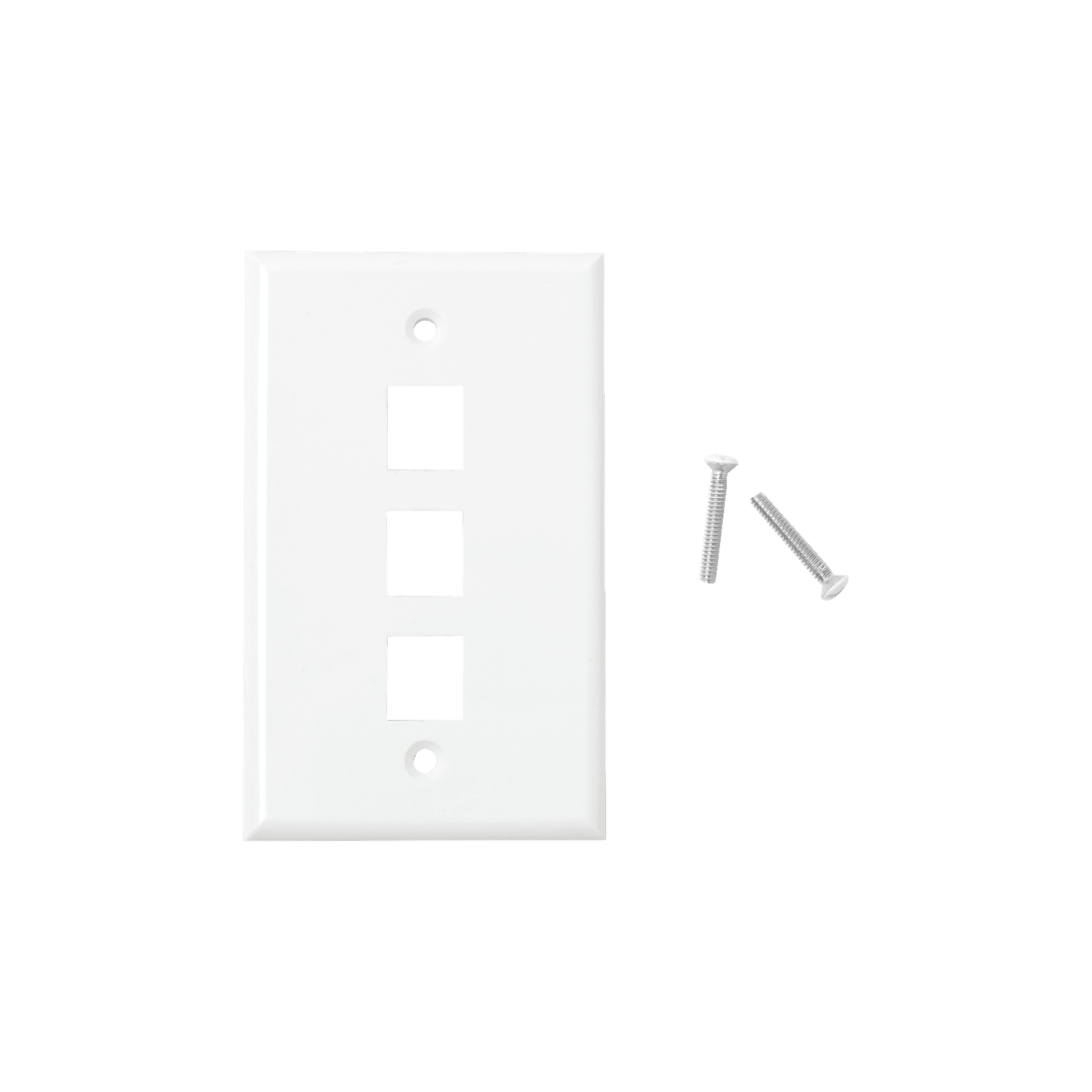 Placa de pared de 3 puertos, Keystone, Color Blanco LP-FP-18 - LINKEDPRO BY EPCOM