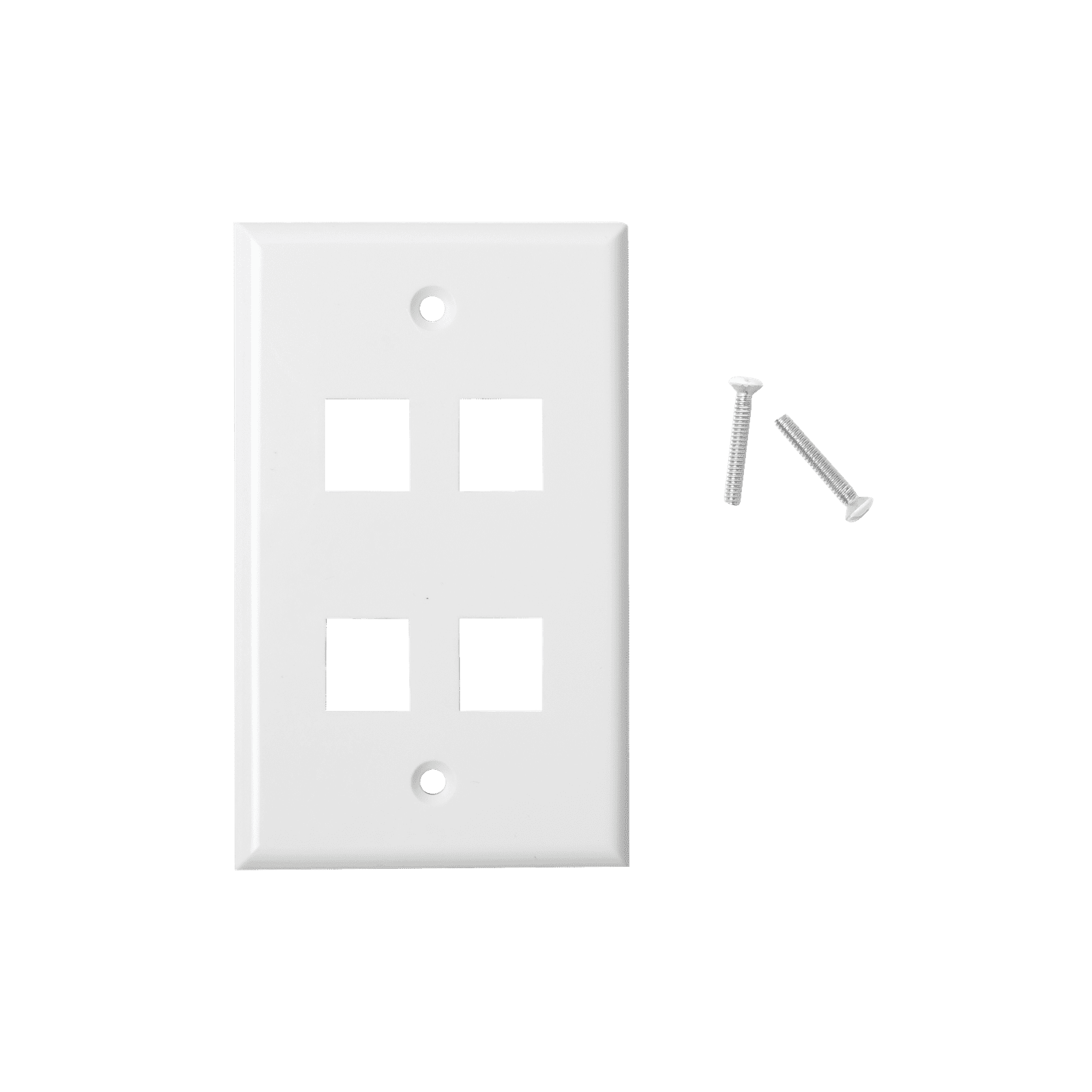 Placa de pared de 4 puertos, Keystone, Color Blanco LP-FP-19 - LINKEDPRO BY EPCOM