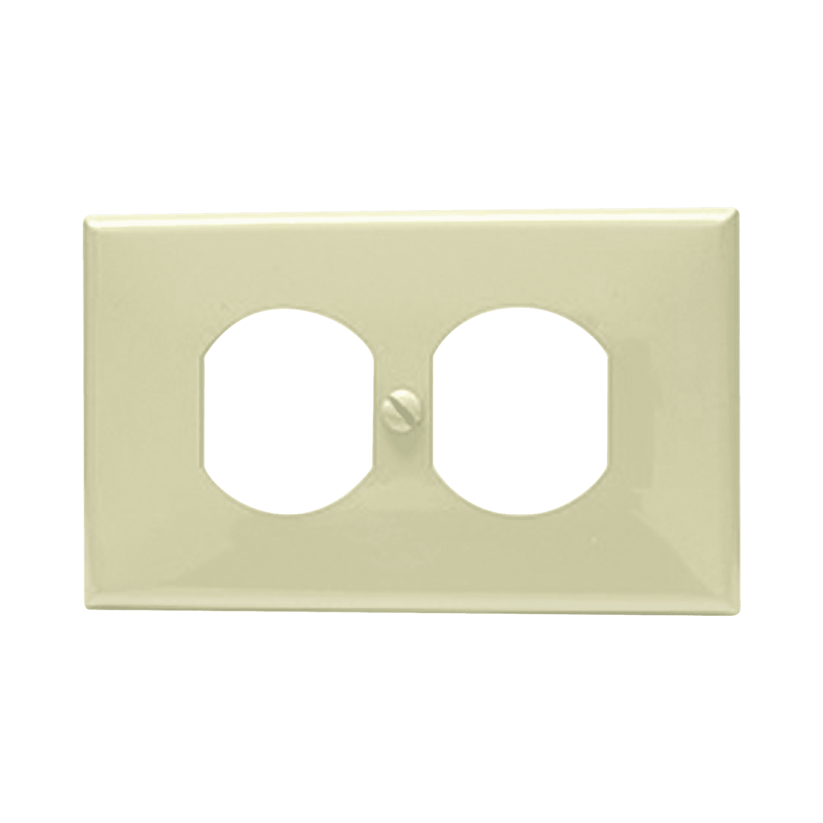 Placa de plástico para contacto dúplex color marfil. SYS-136600 - SURTEK