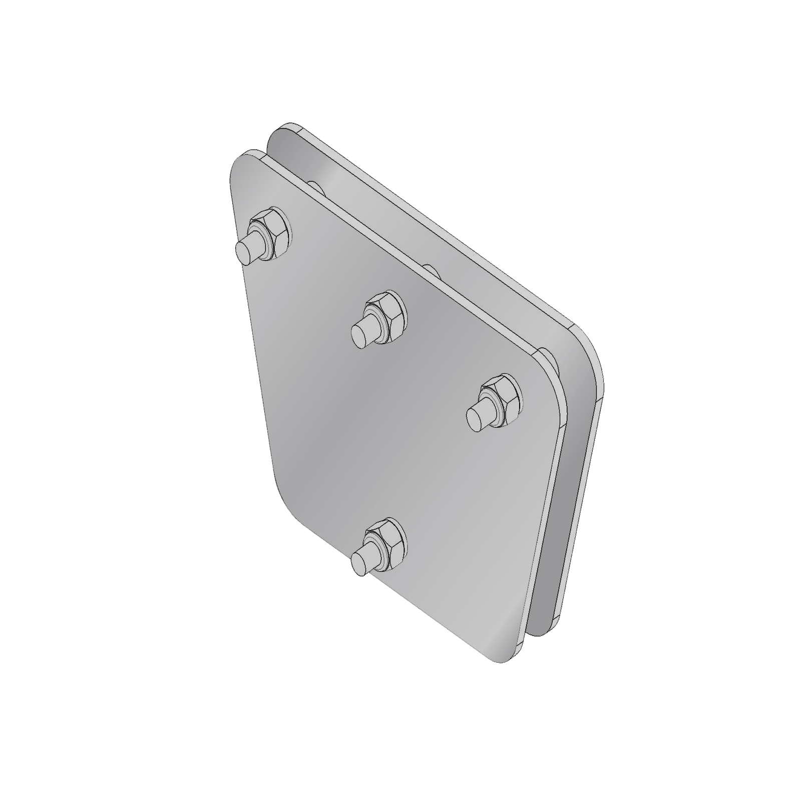 Placas igualadoras con tornillería y separadores, para 3 retenidas. Galvanizado en inmersión (20x20x30 cm). SP-202030-G - SYSCOM TOWERS