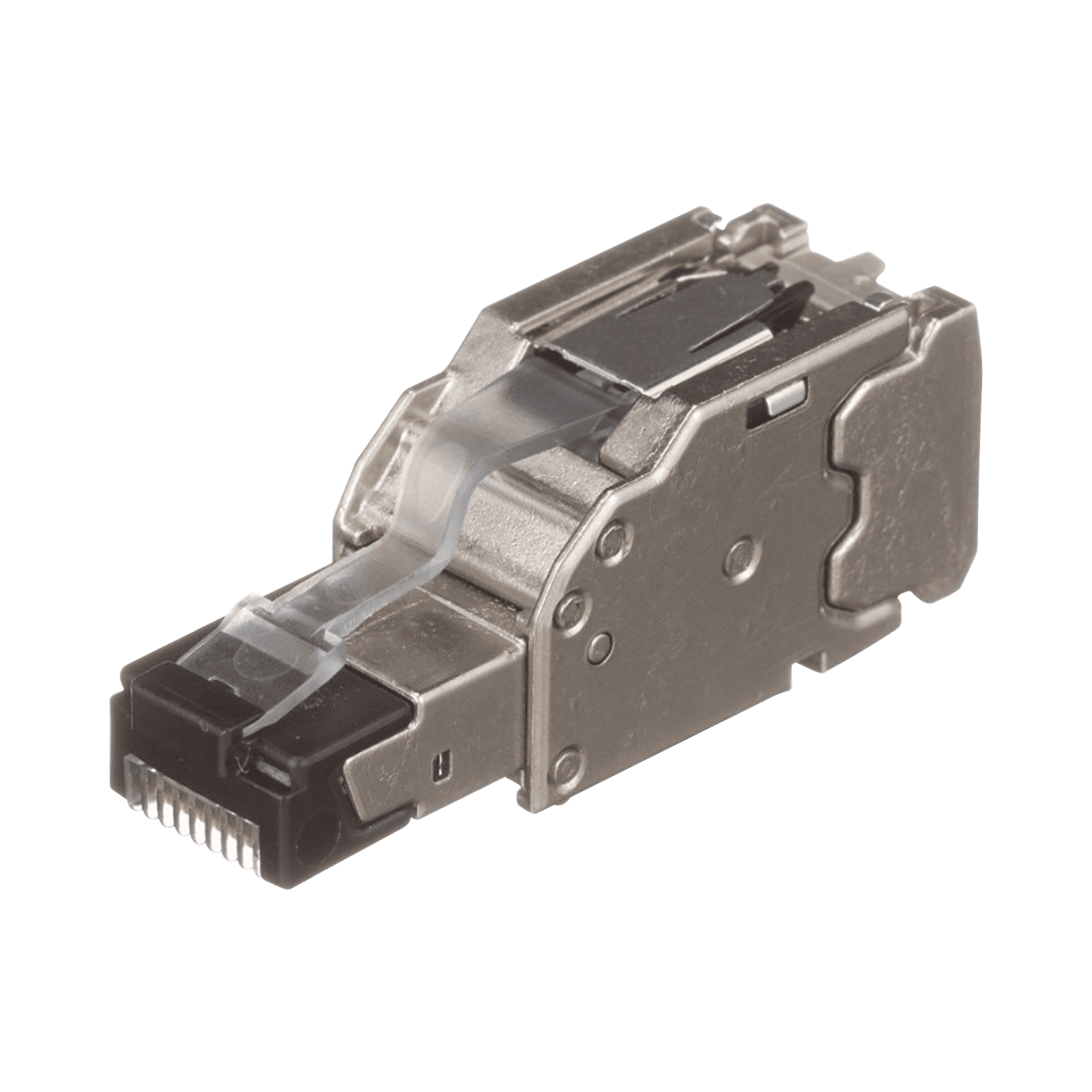 Plug RJ45 Blindado, Instalación Recta, Terminación en Campo Certificable, Compatible con Cat5e, Cat6 y Cat6A, Color Plata FPS6X88MTG - PANDUIT